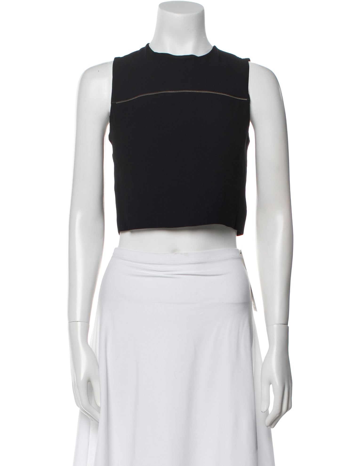 A.L.C. Crew Neck Sleeveless Crop Top