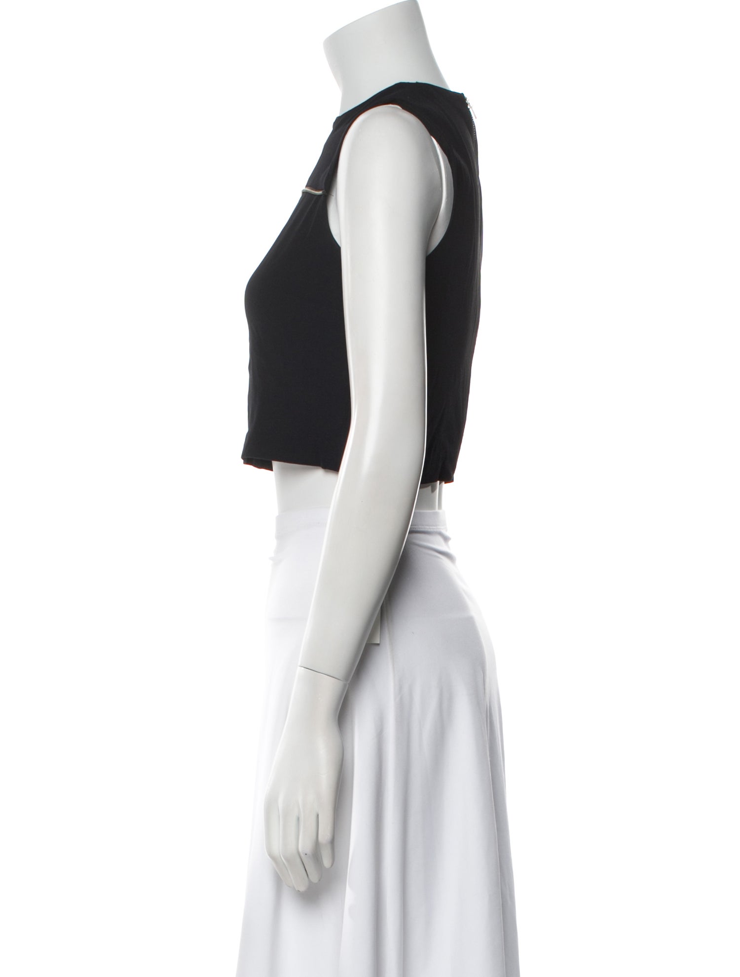 A.L.C. Crew Neck Sleeveless Crop Top