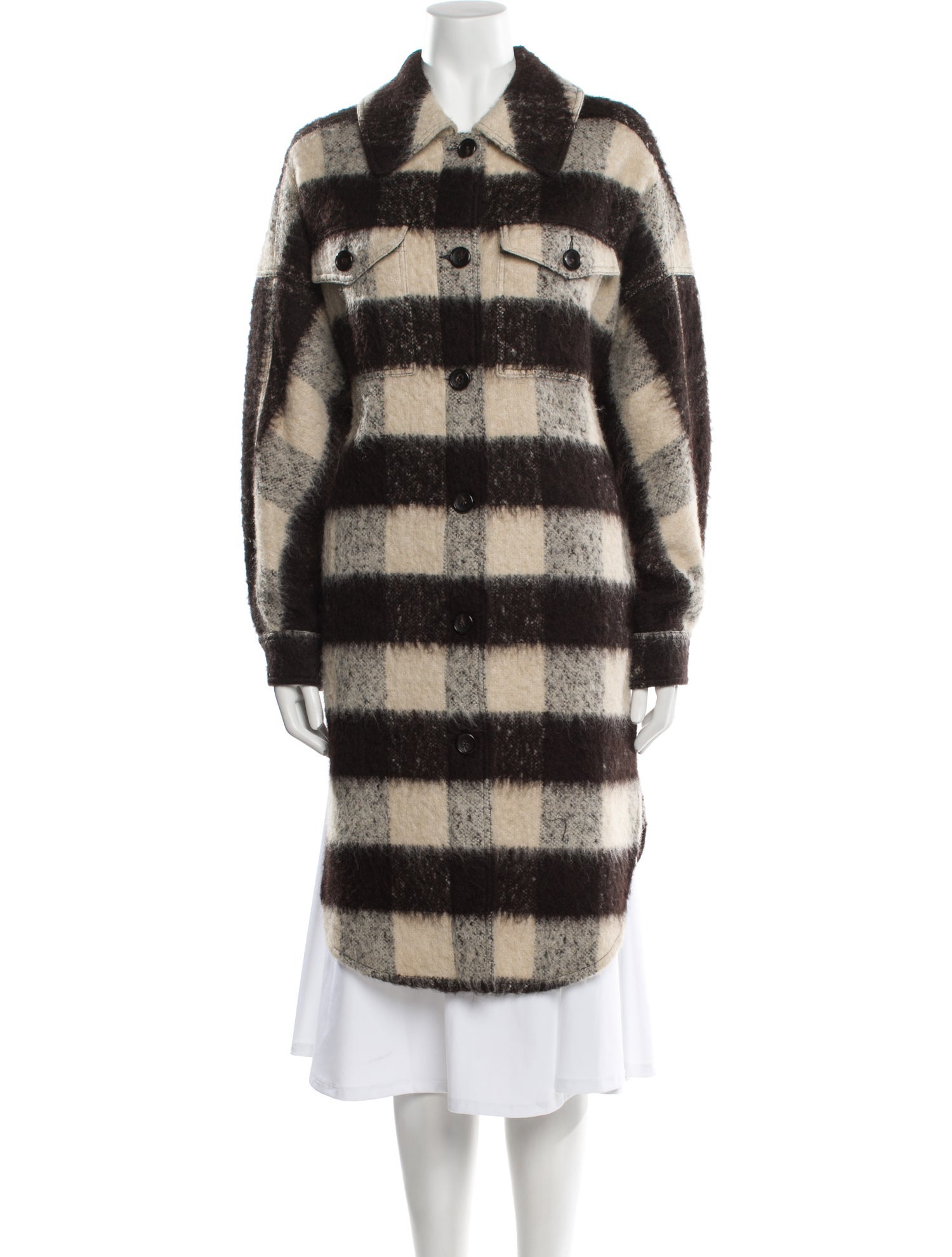 A.L.C. Striped Faux Fur Coat