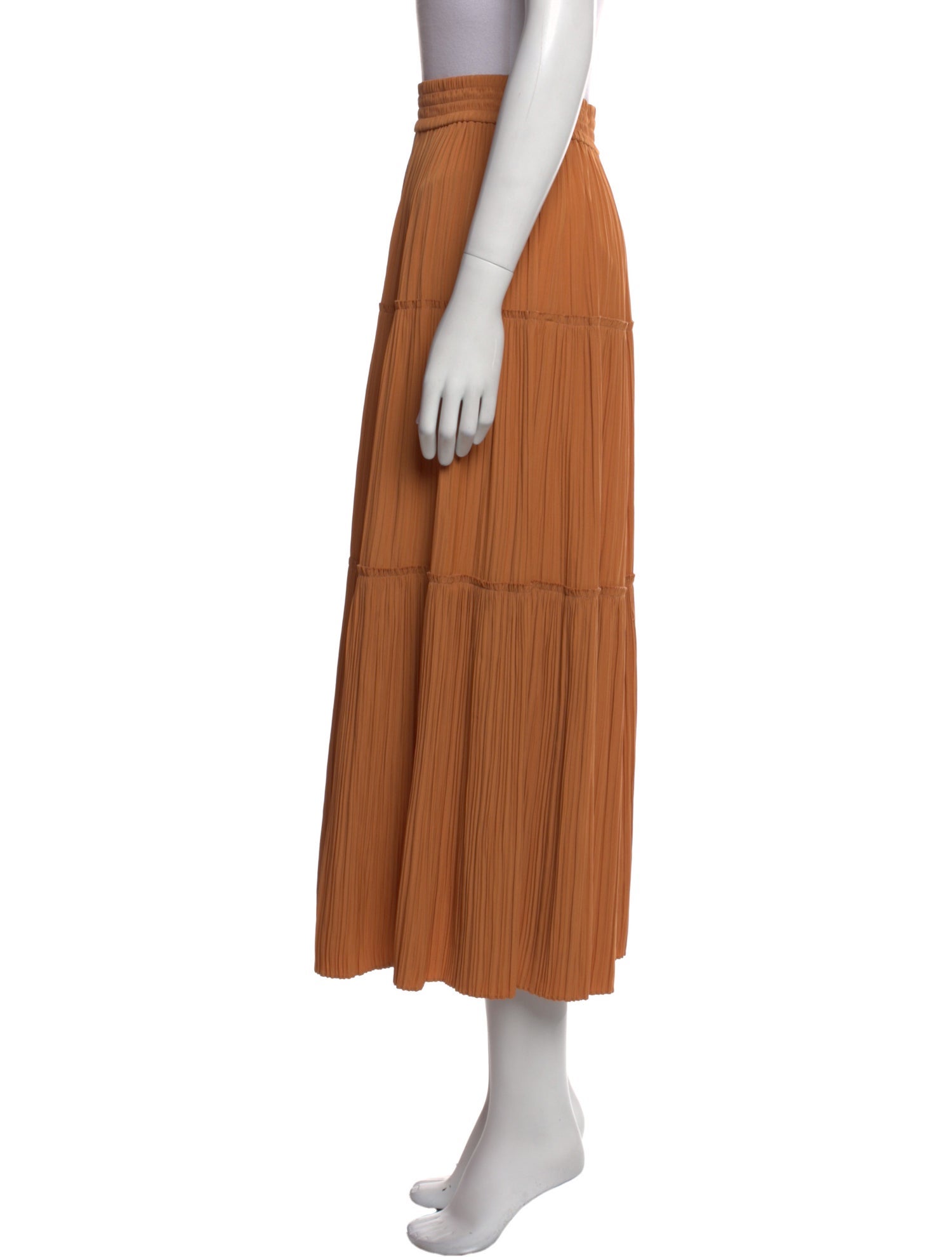 A.L.C. Pleated Accents Midi Length Skirt