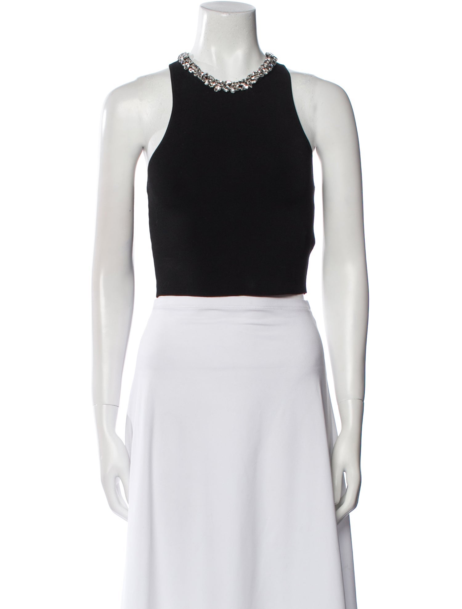 A.L.C. Crew Neck Sleeveless Crop Top