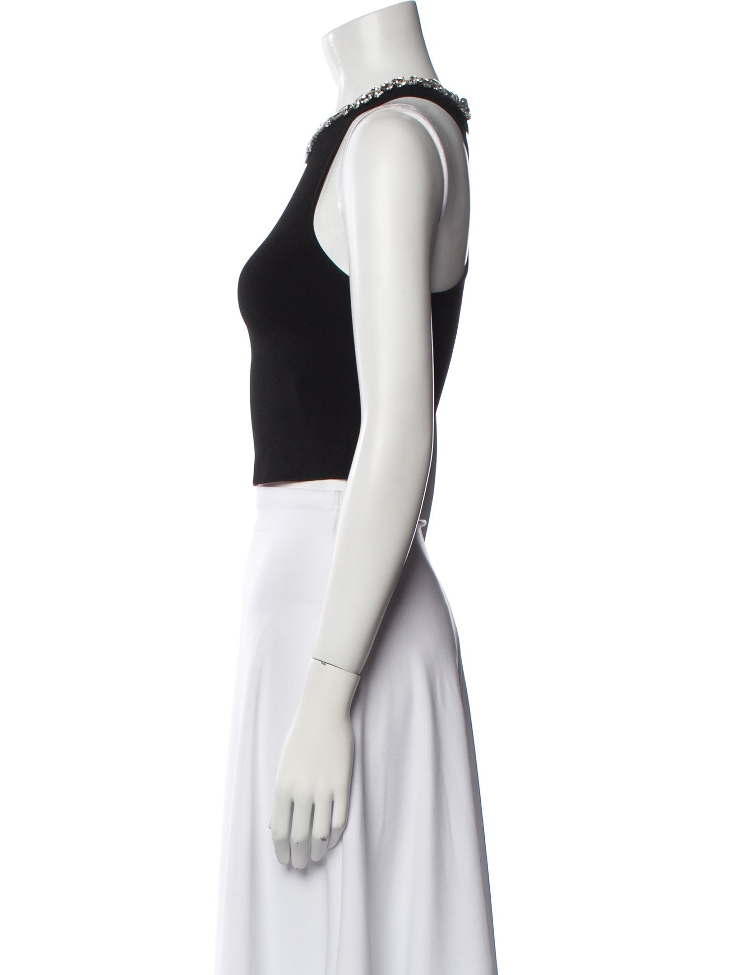 A.L.C. Crew Neck Sleeveless Crop Top