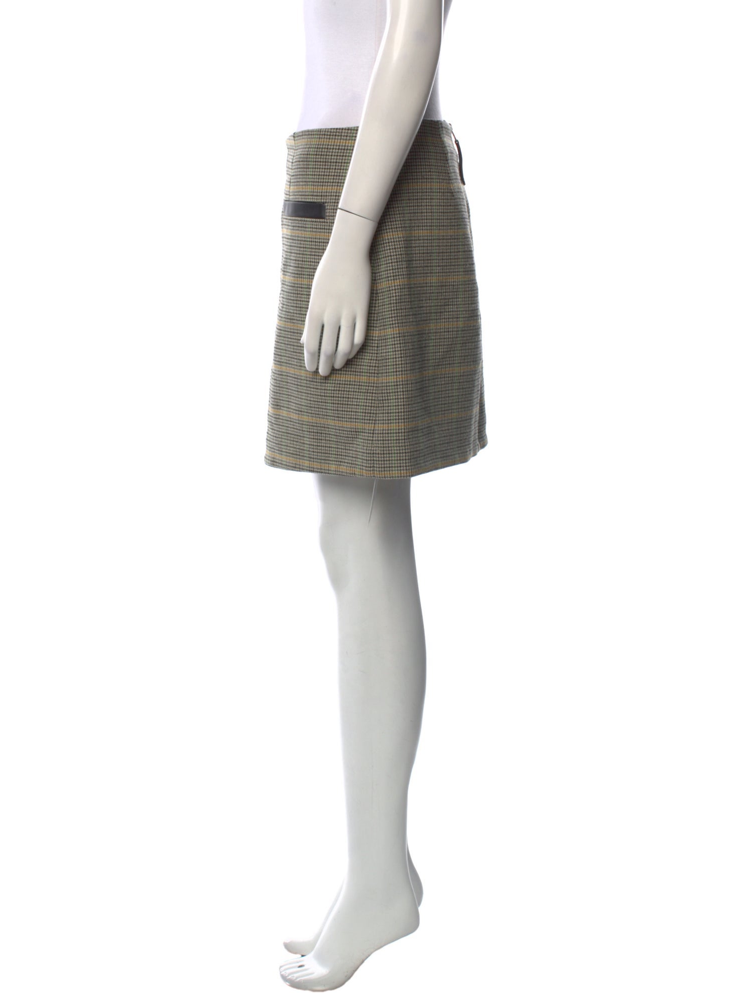 A.L.C. Plaid Print Mini Skirt
