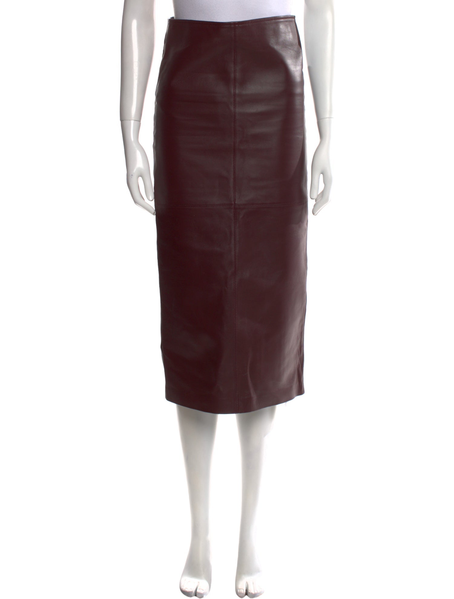 A.L.C. Lamb Leather Midi Length Skirt