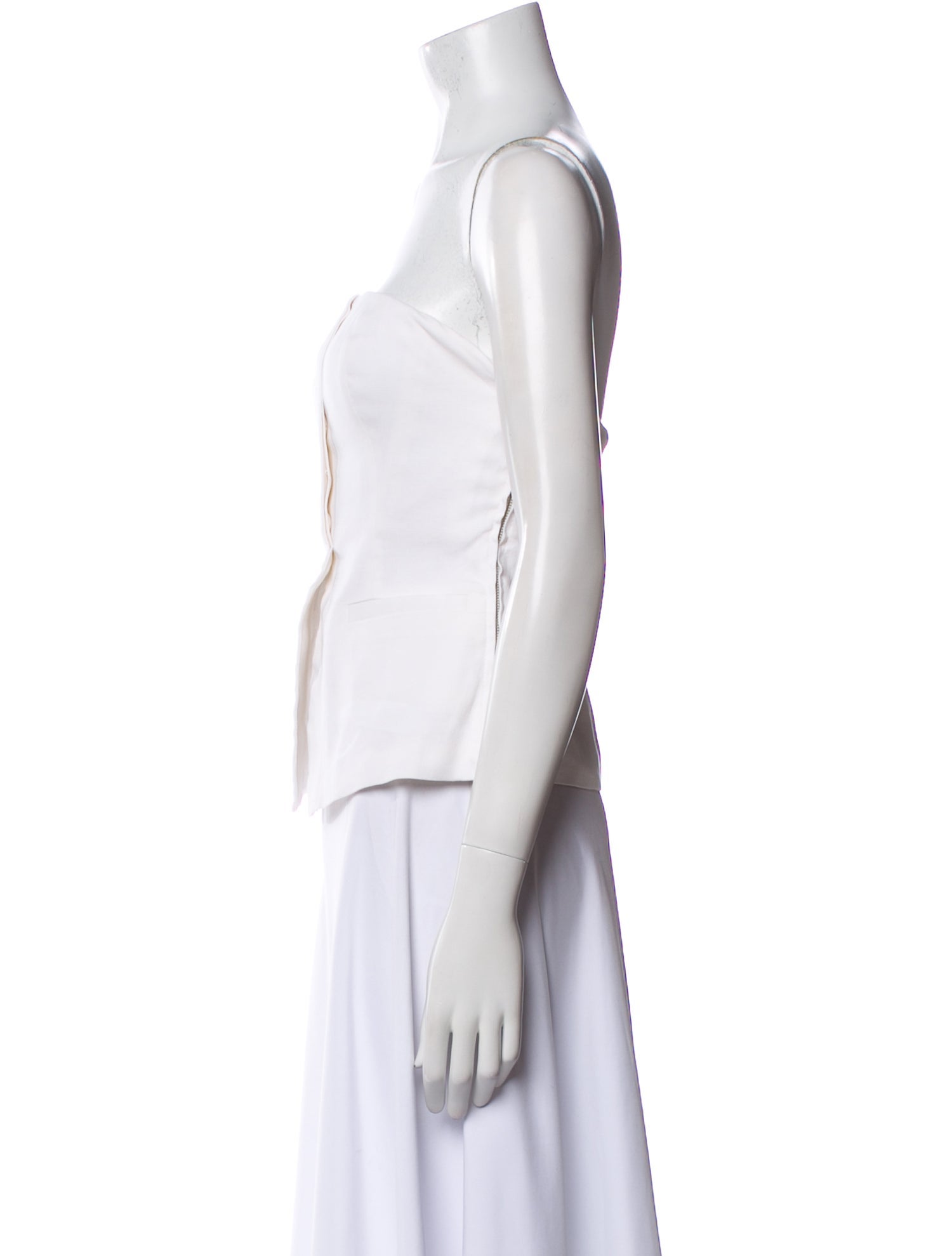 A.L.C. Linen Strapless Crop Top