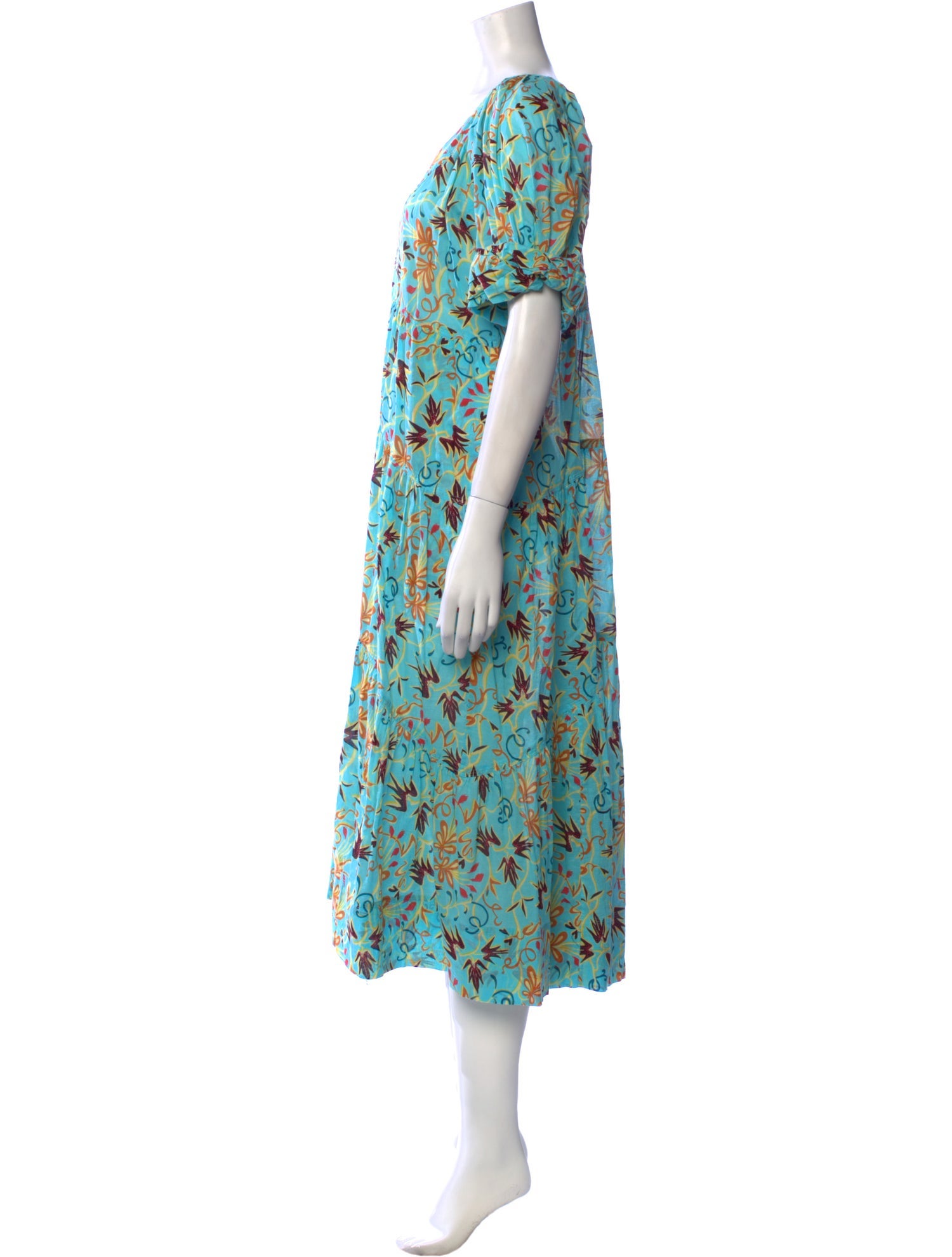 A.L.C. Floral Print Midi Length Dress