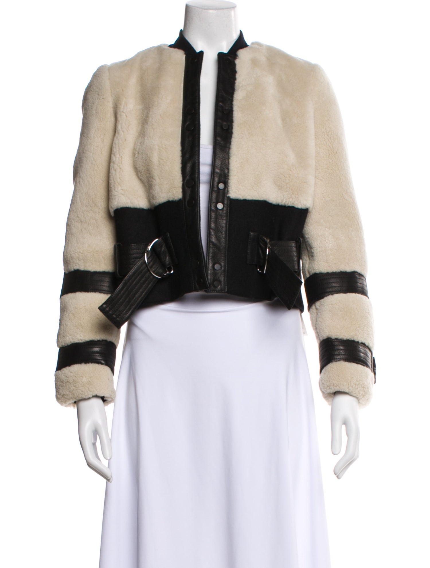 A.L.C. Shearling Striped Fur Jacket