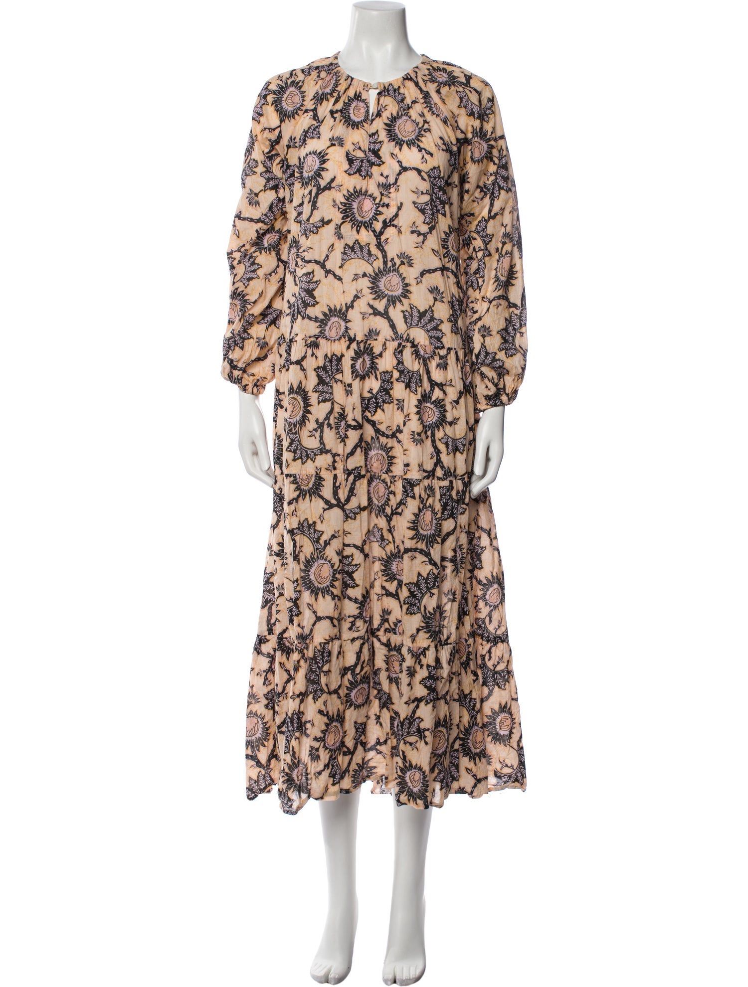 A.L.C. Floral Print Midi Length Dress