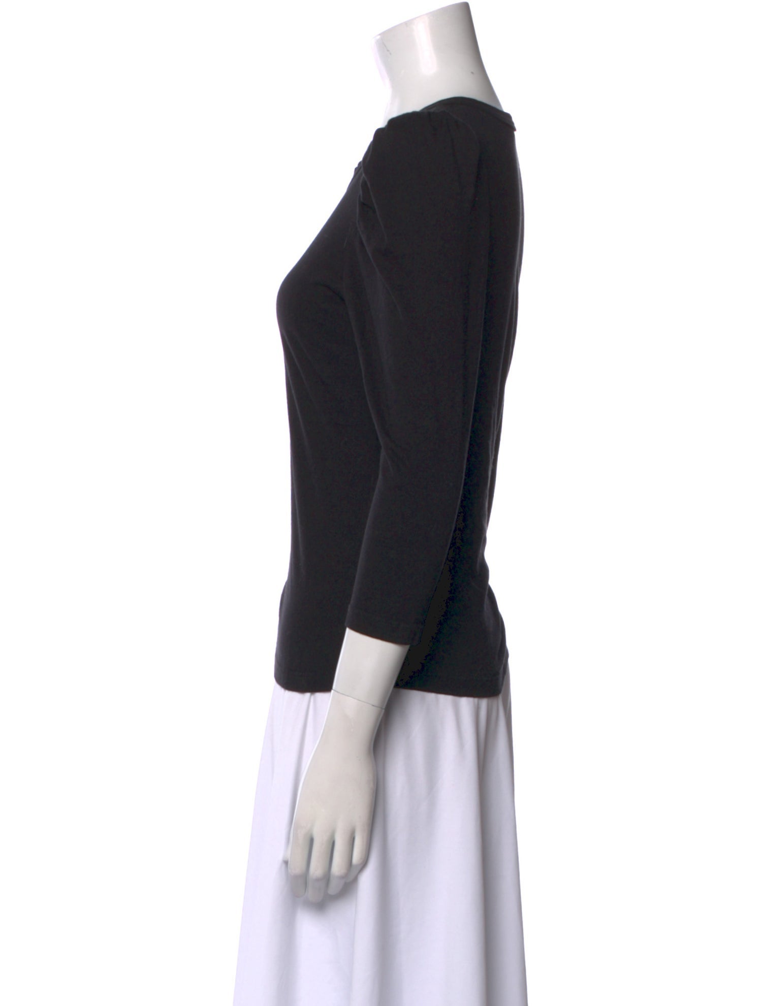 A.L.C. Crew Neck Three-Quarter Sleeve Top