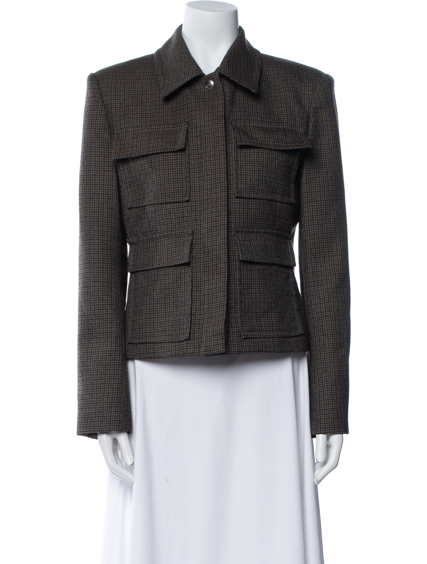 A.L.C. Wool Plaid Print Blazer