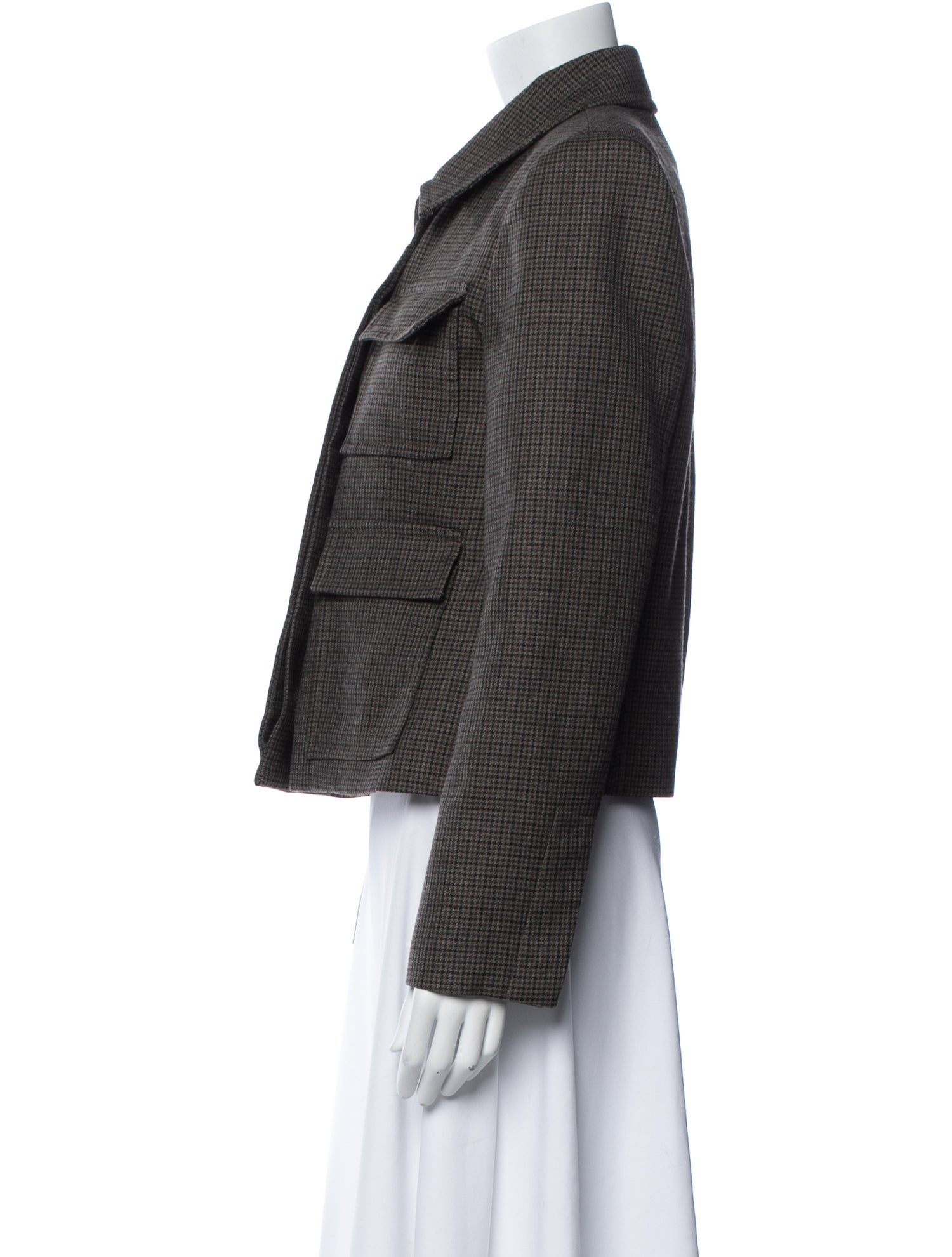 A.L.C. Wool Plaid Print Blazer