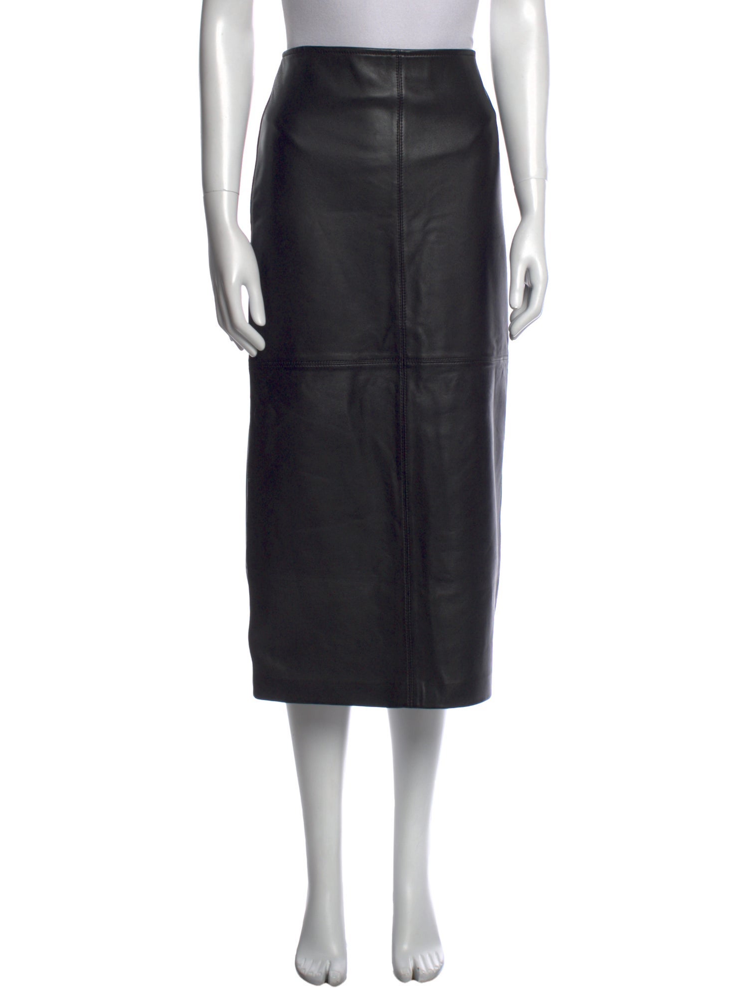 A.L.C. Lamb Leather Midi Length Skirt
