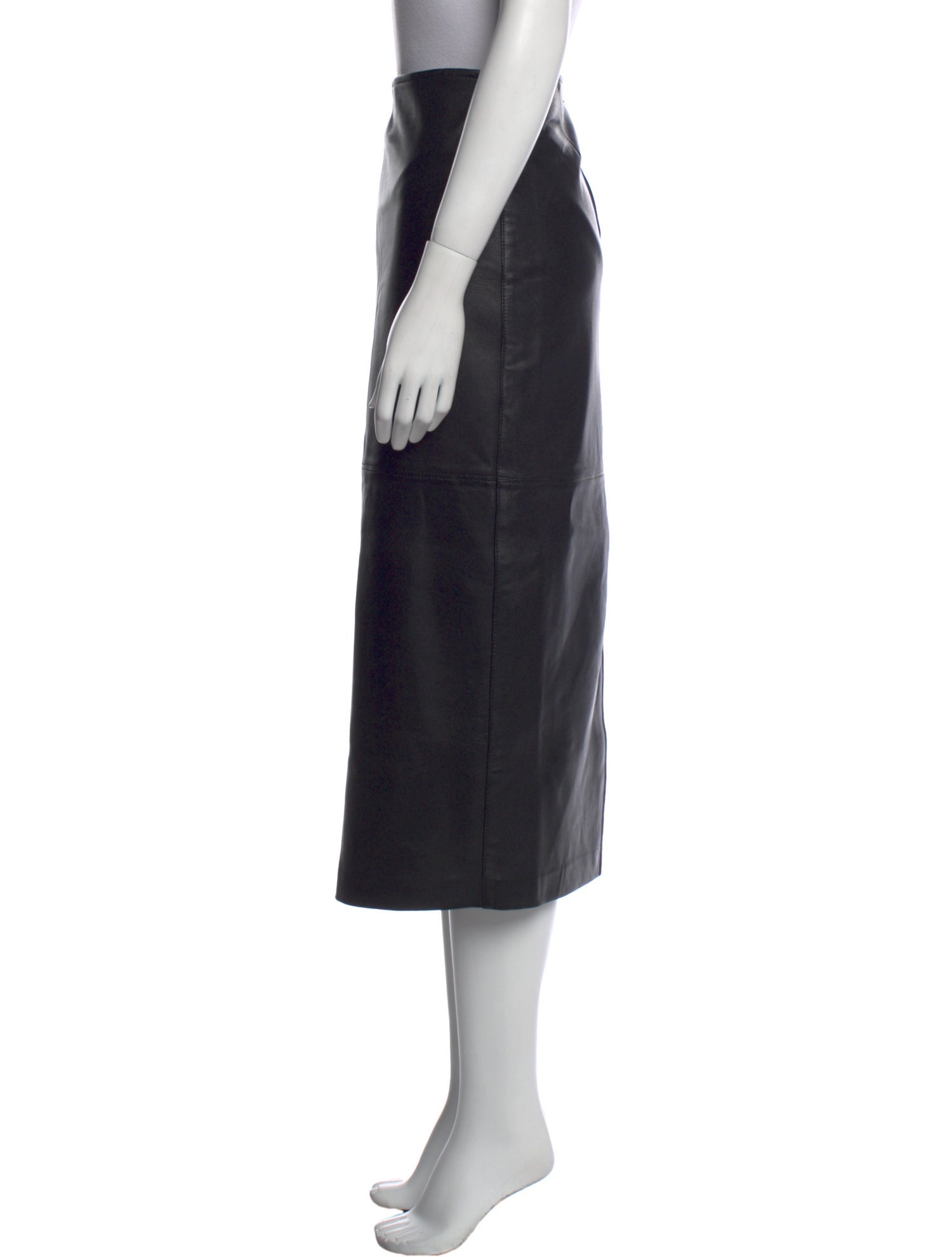 A.L.C. Lamb Leather Midi Length Skirt
