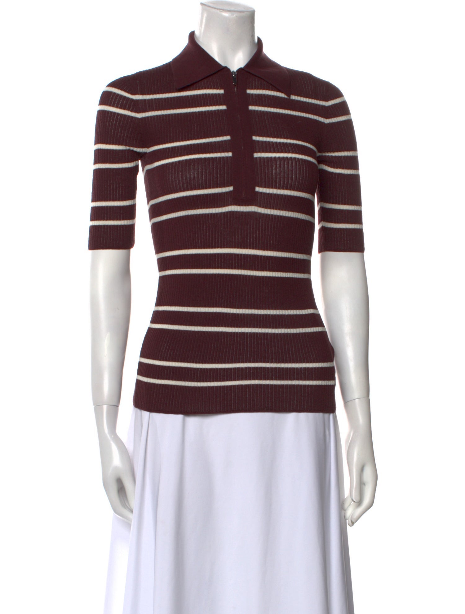 A.L.C. Striped Short Sleeve Polo w/ Tags