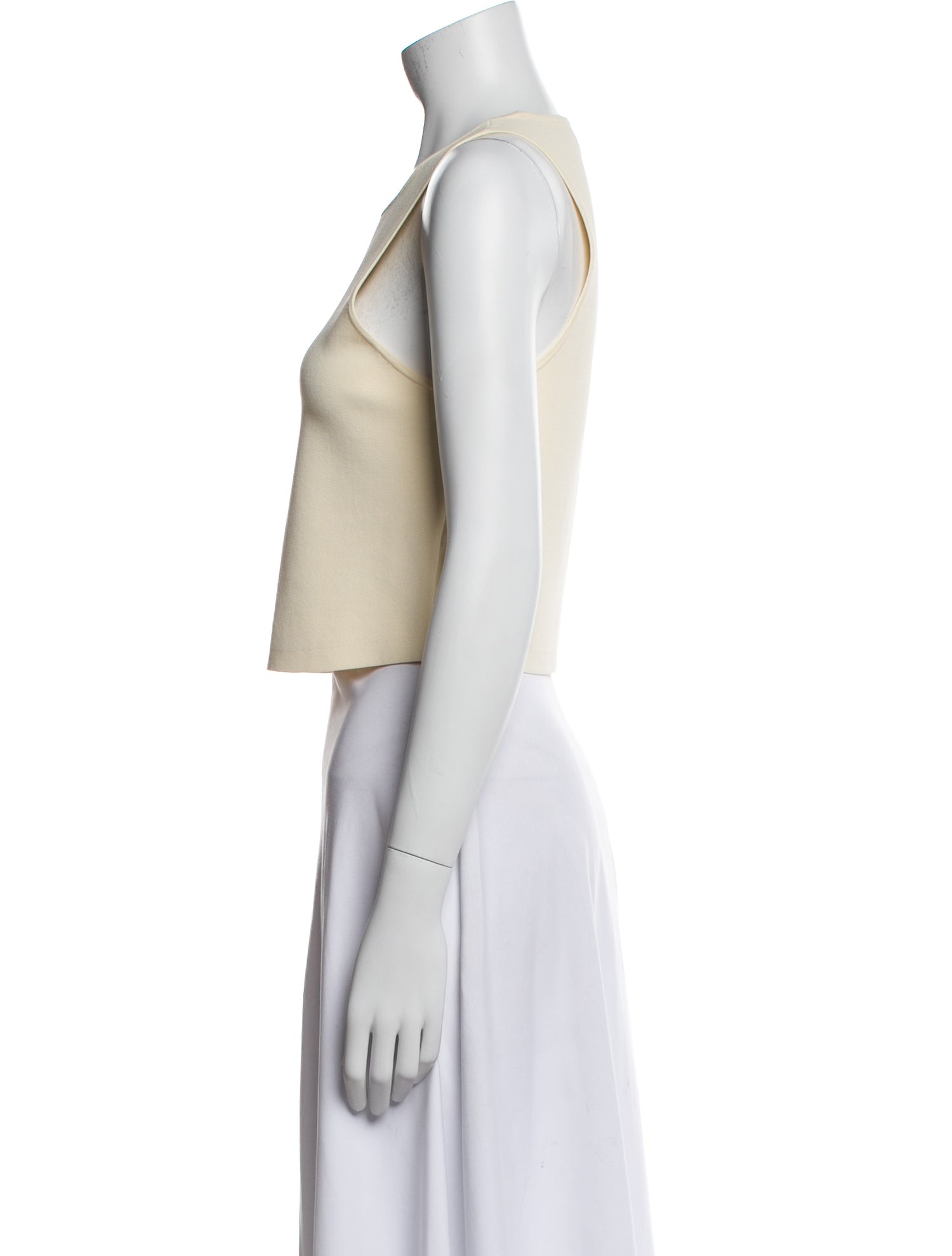 A.L.C. Scoop Neck Sleeveless Crop Top