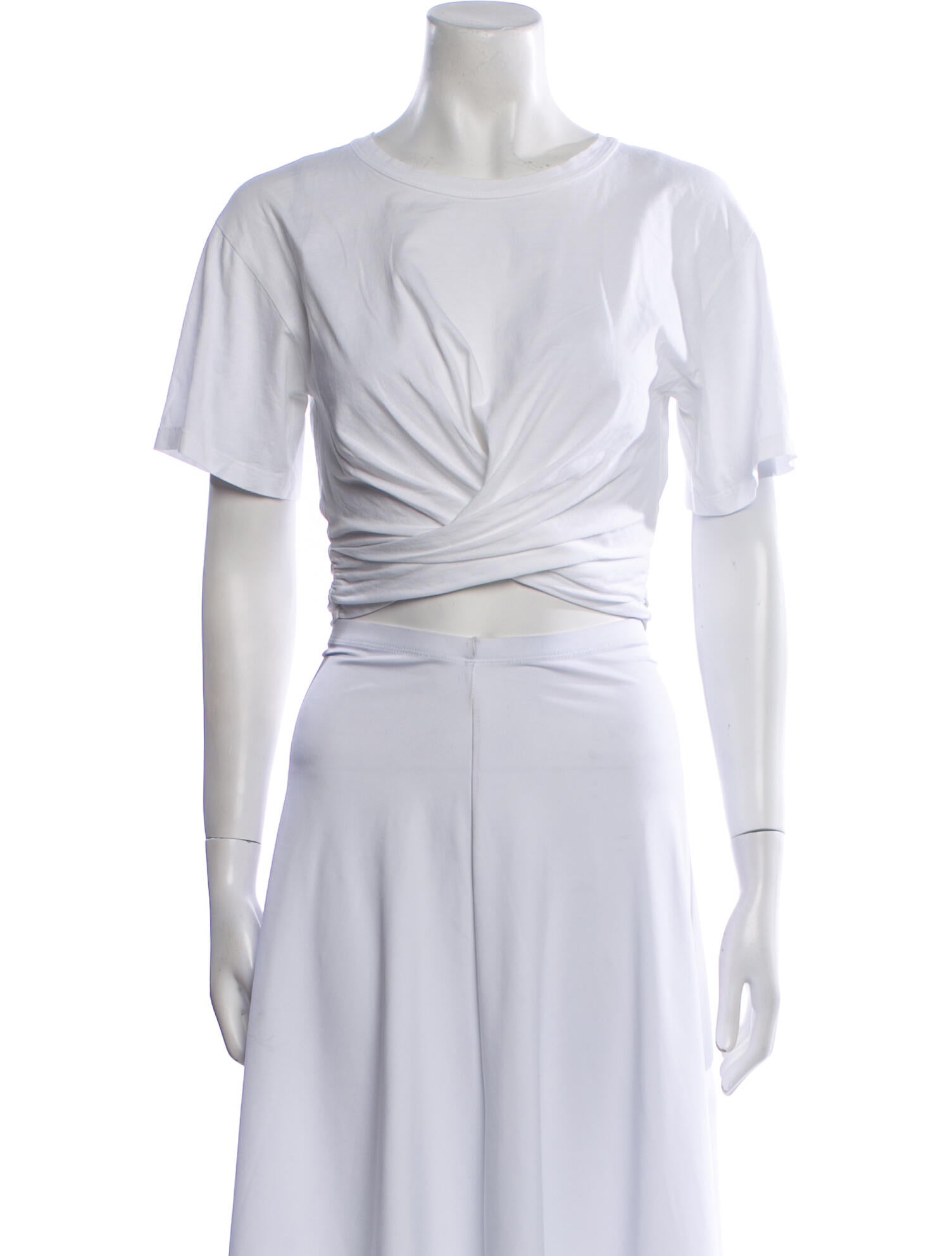 A.L.C. Crew Neck Short Sleeve Crop Top