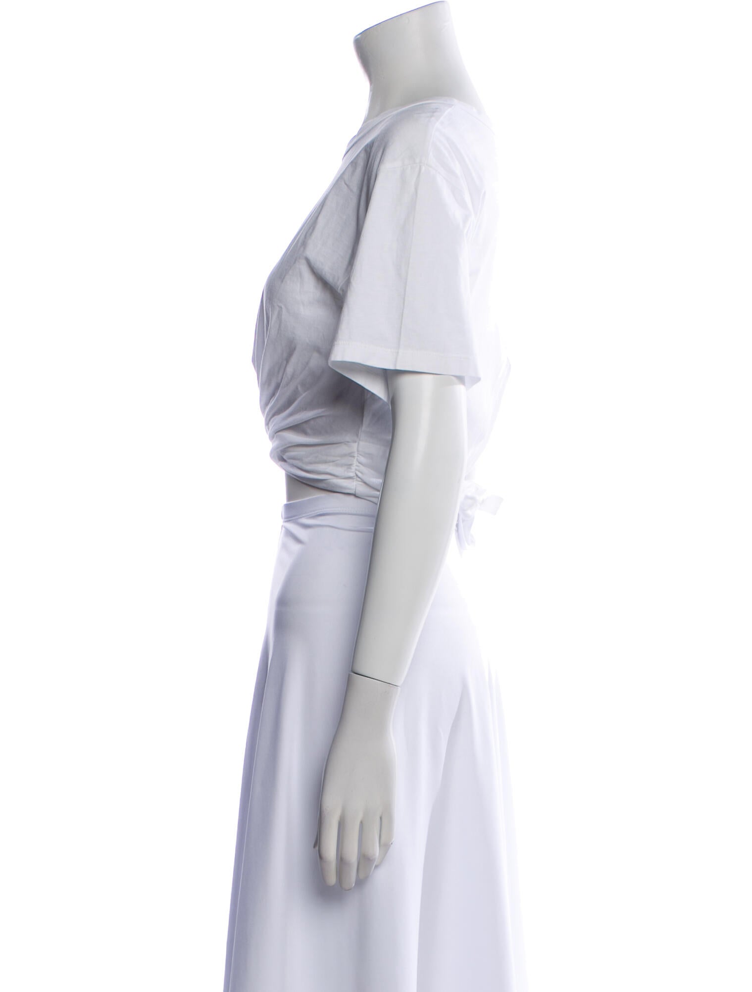 A.L.C. Crew Neck Short Sleeve Crop Top