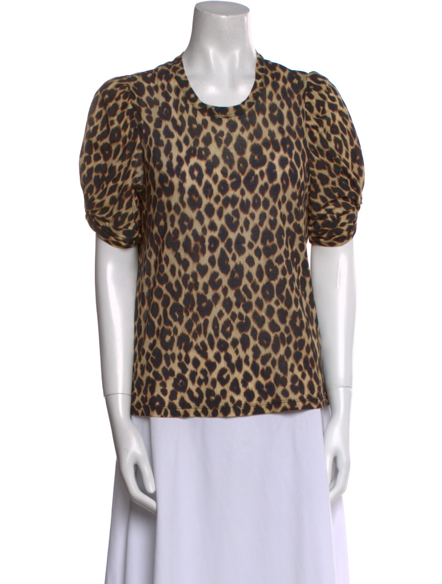 A.L.C. Animal Print Crew Neck T-Shirt