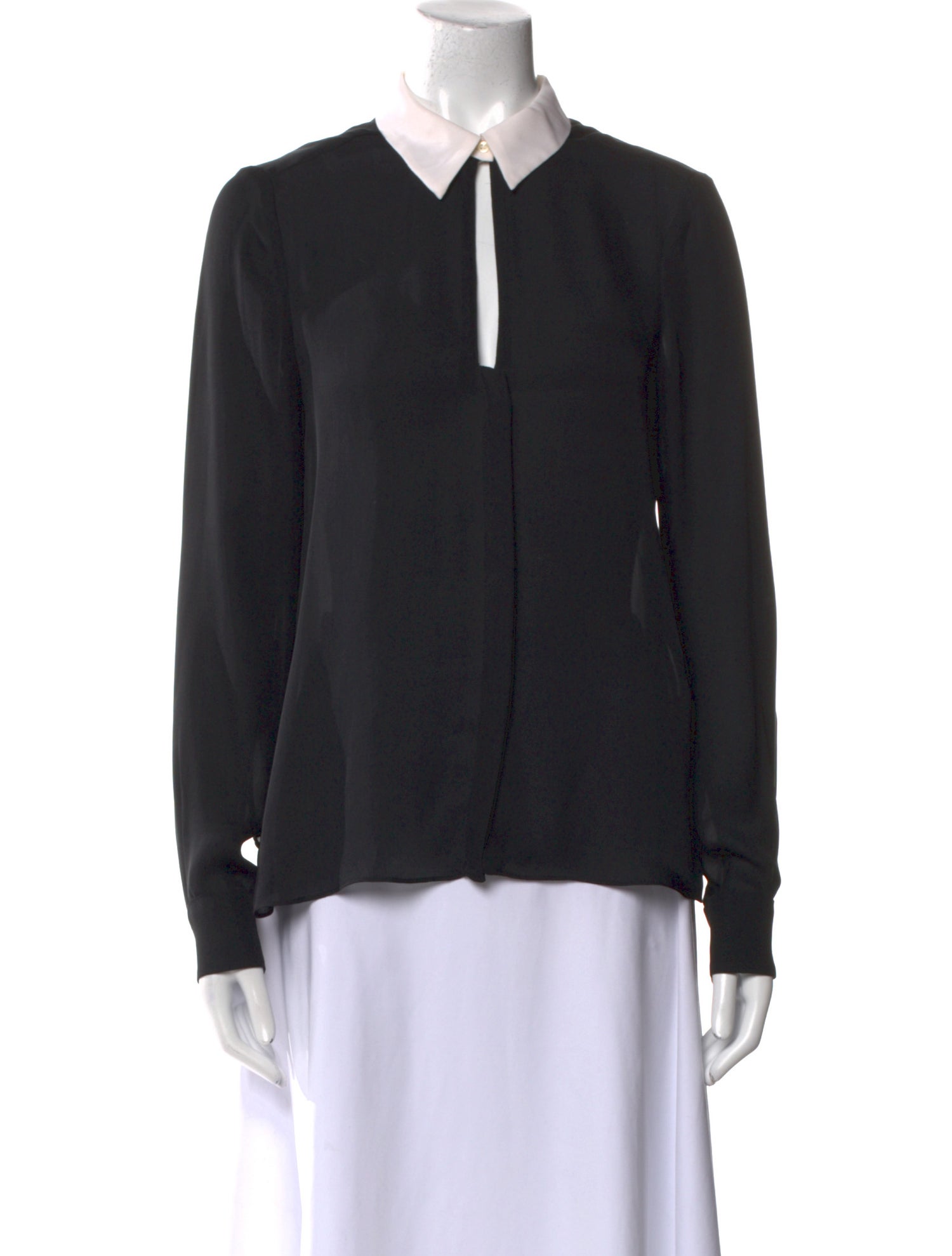 A.L.C. Silk Long Sleeve Blouse