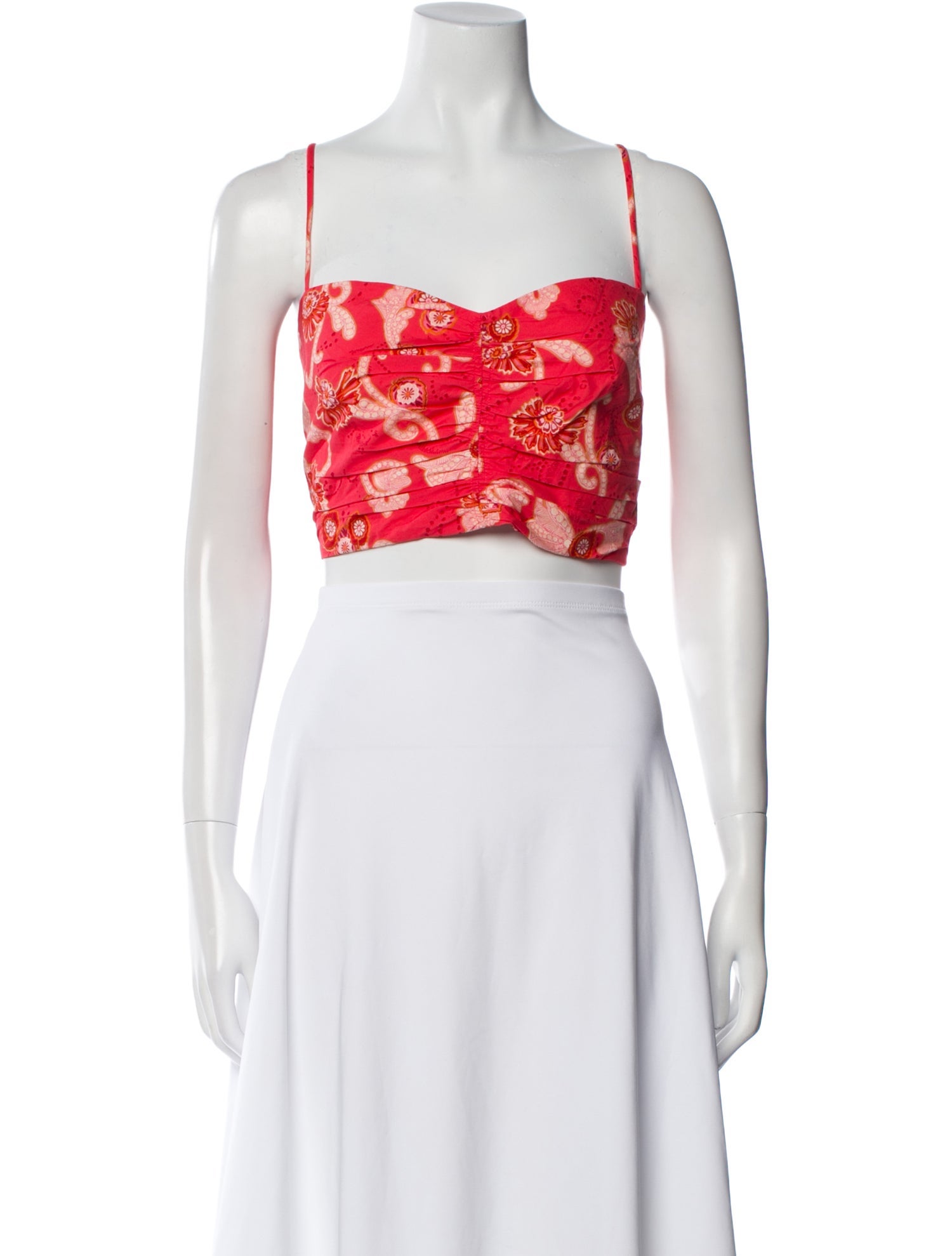 A.L.C. Floral Print Square Neckline Crop Top w/ Tags