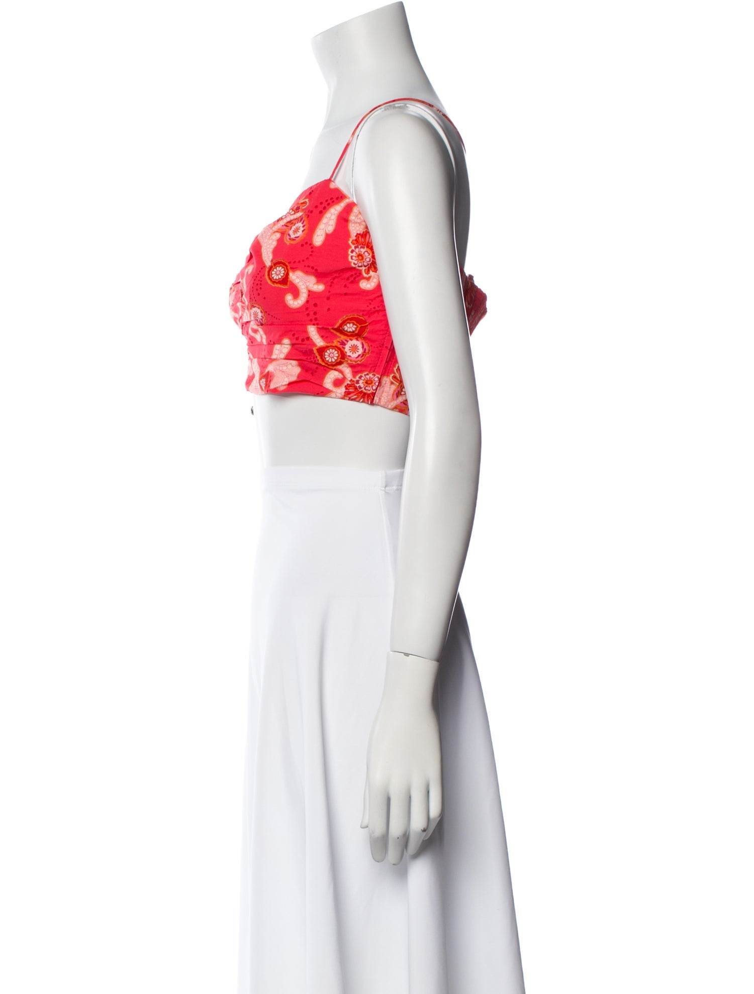 A.L.C. Floral Print Square Neckline Crop Top w/ Tags