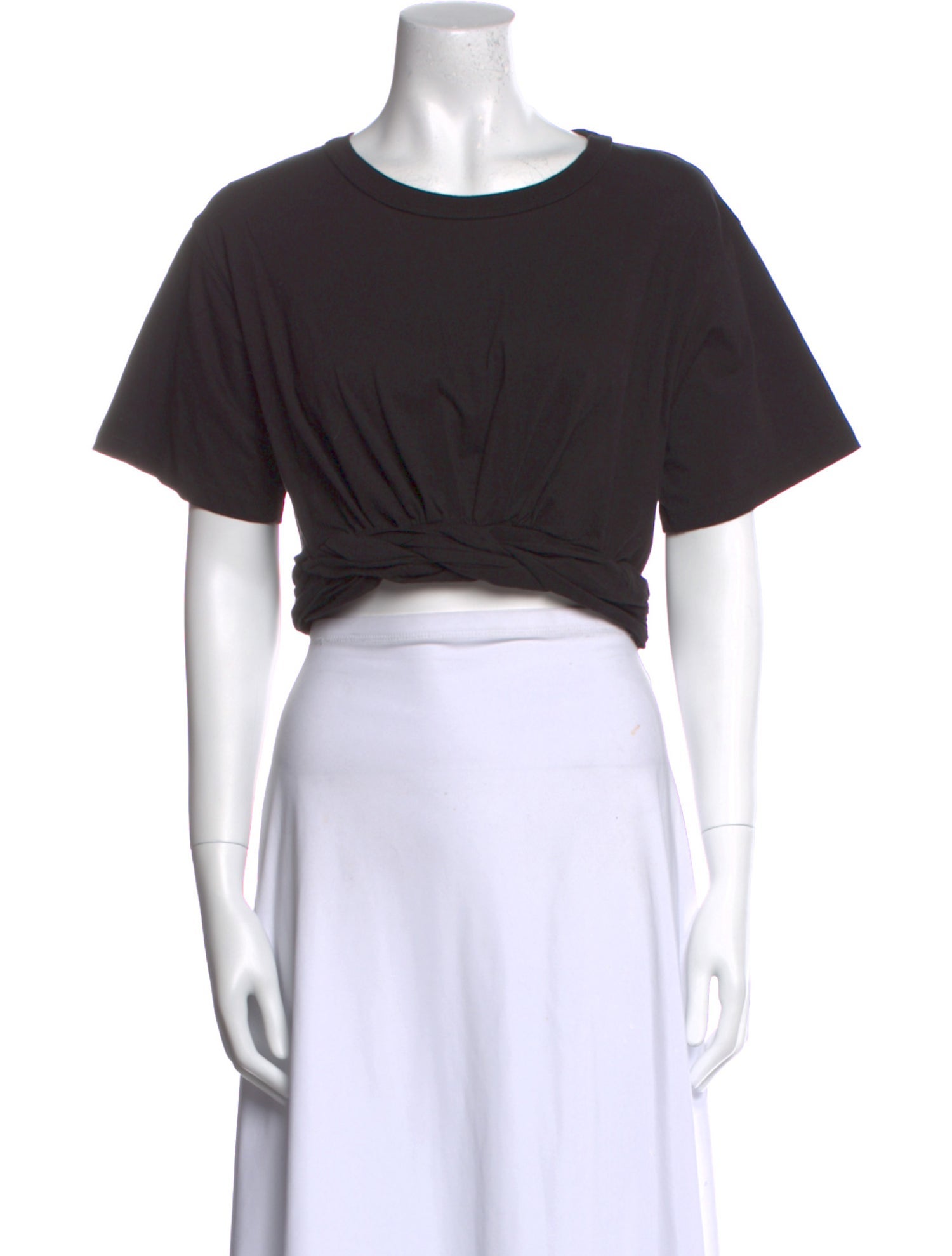 A.L.C. Crew Neck Short Sleeve Crop Top