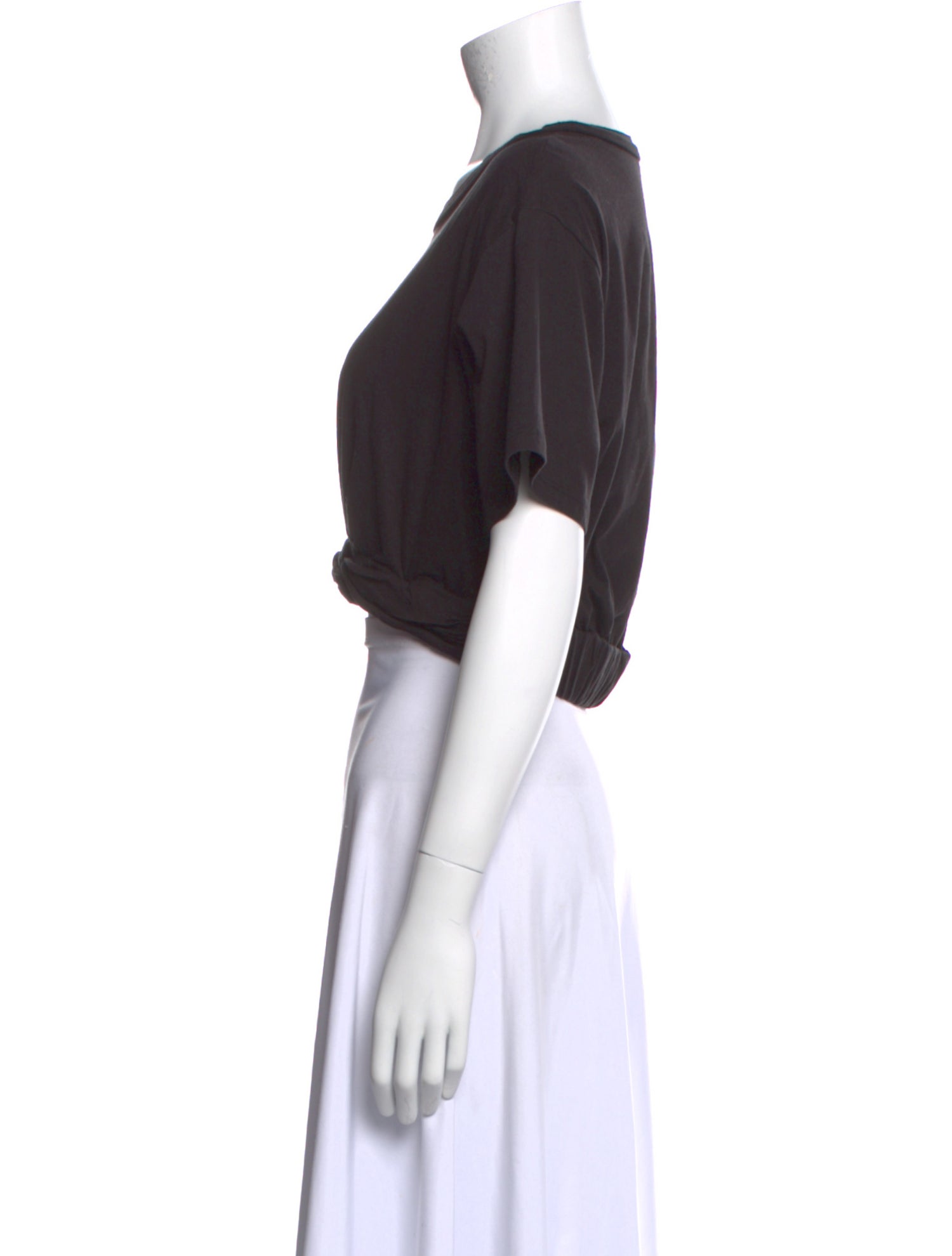 A.L.C. Crew Neck Short Sleeve Crop Top