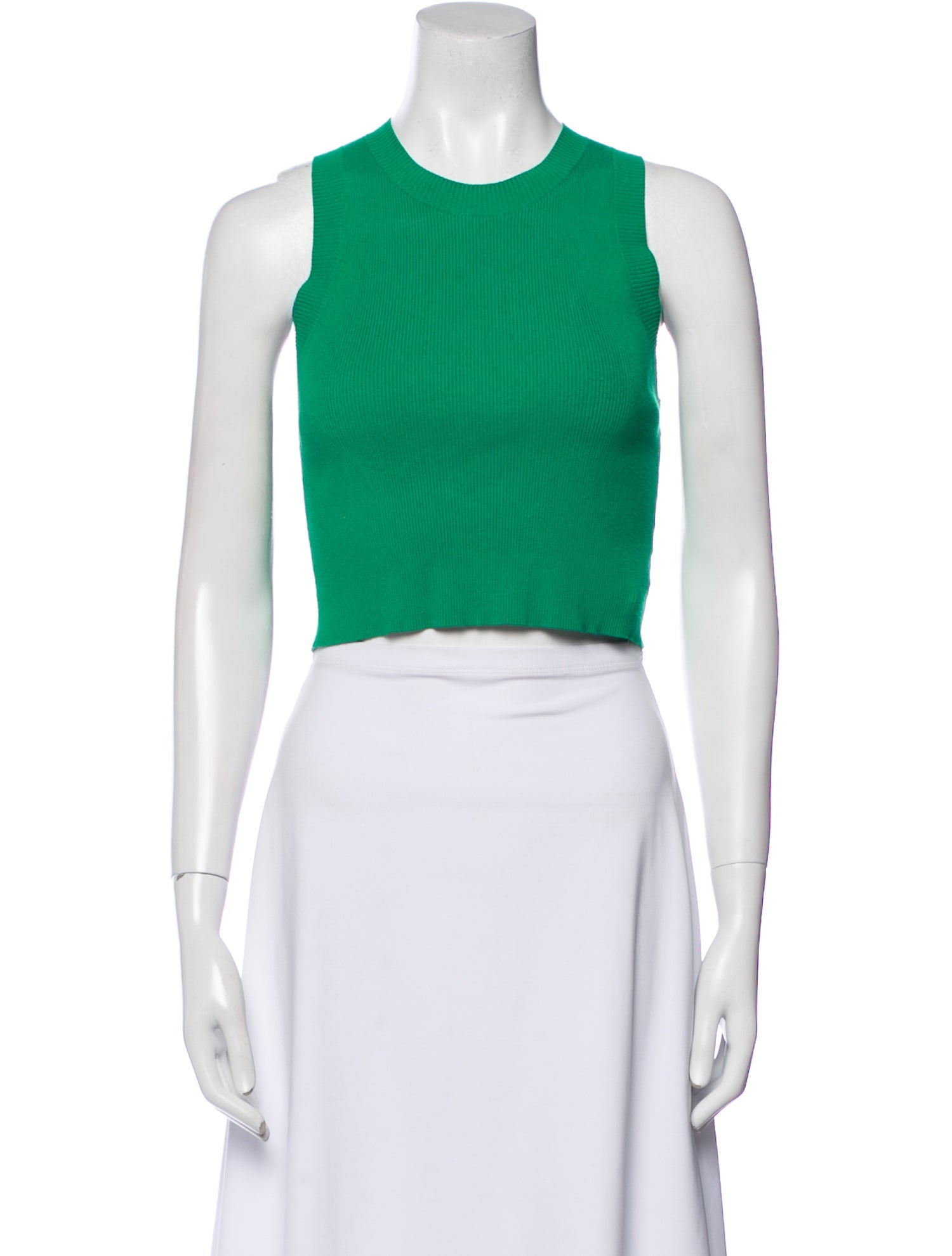 A.L.C. Crew Neck Sleeveless Crop Top