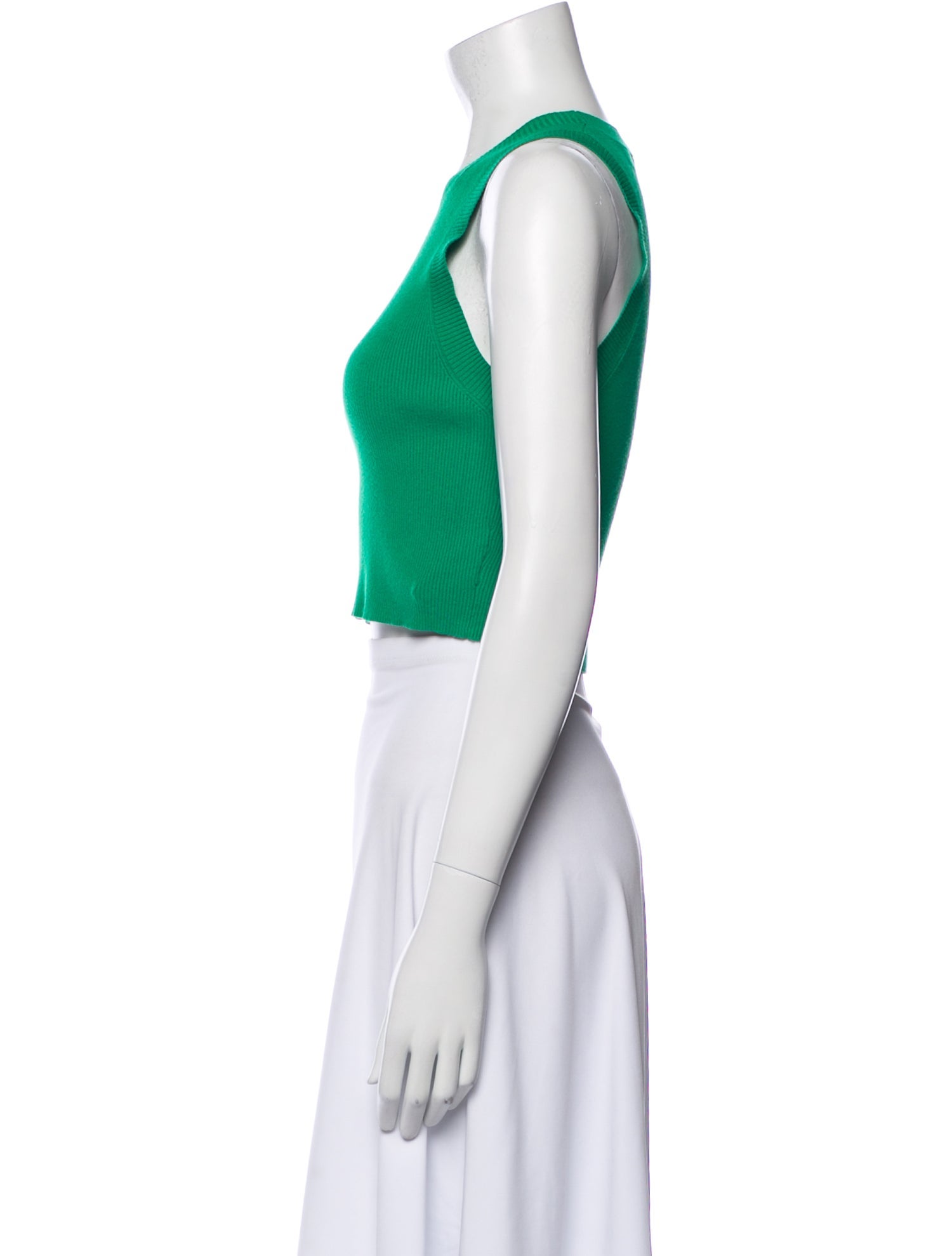 A.L.C. Crew Neck Sleeveless Crop Top