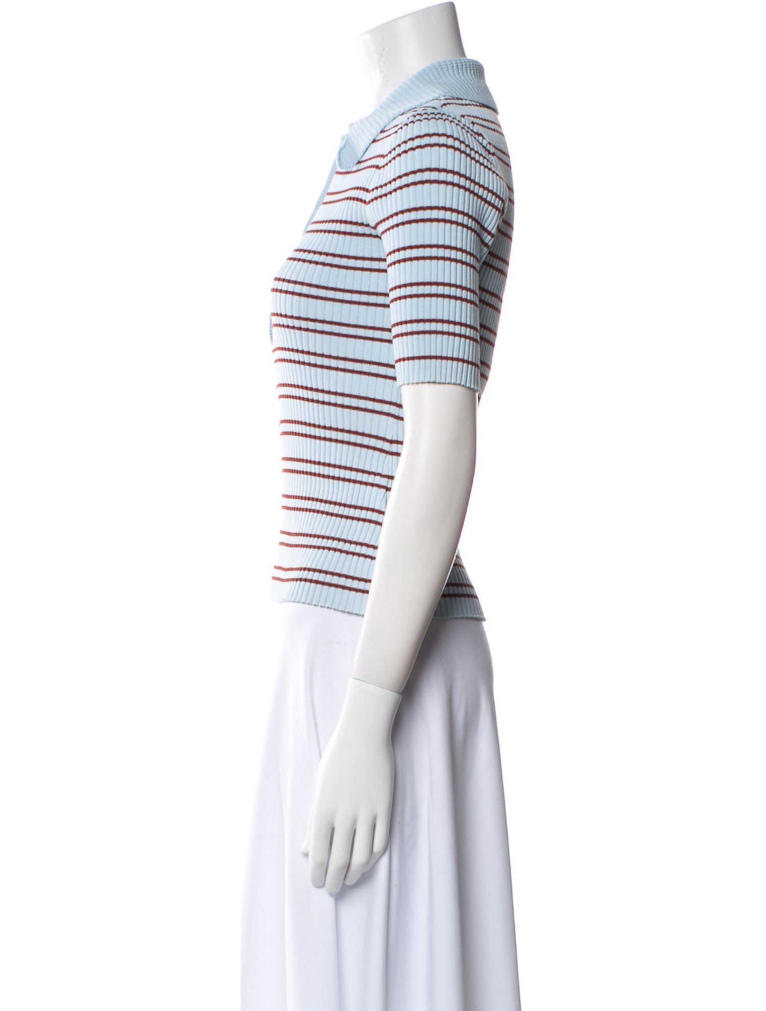 A.L.C. Striped Short Sleeve Polo