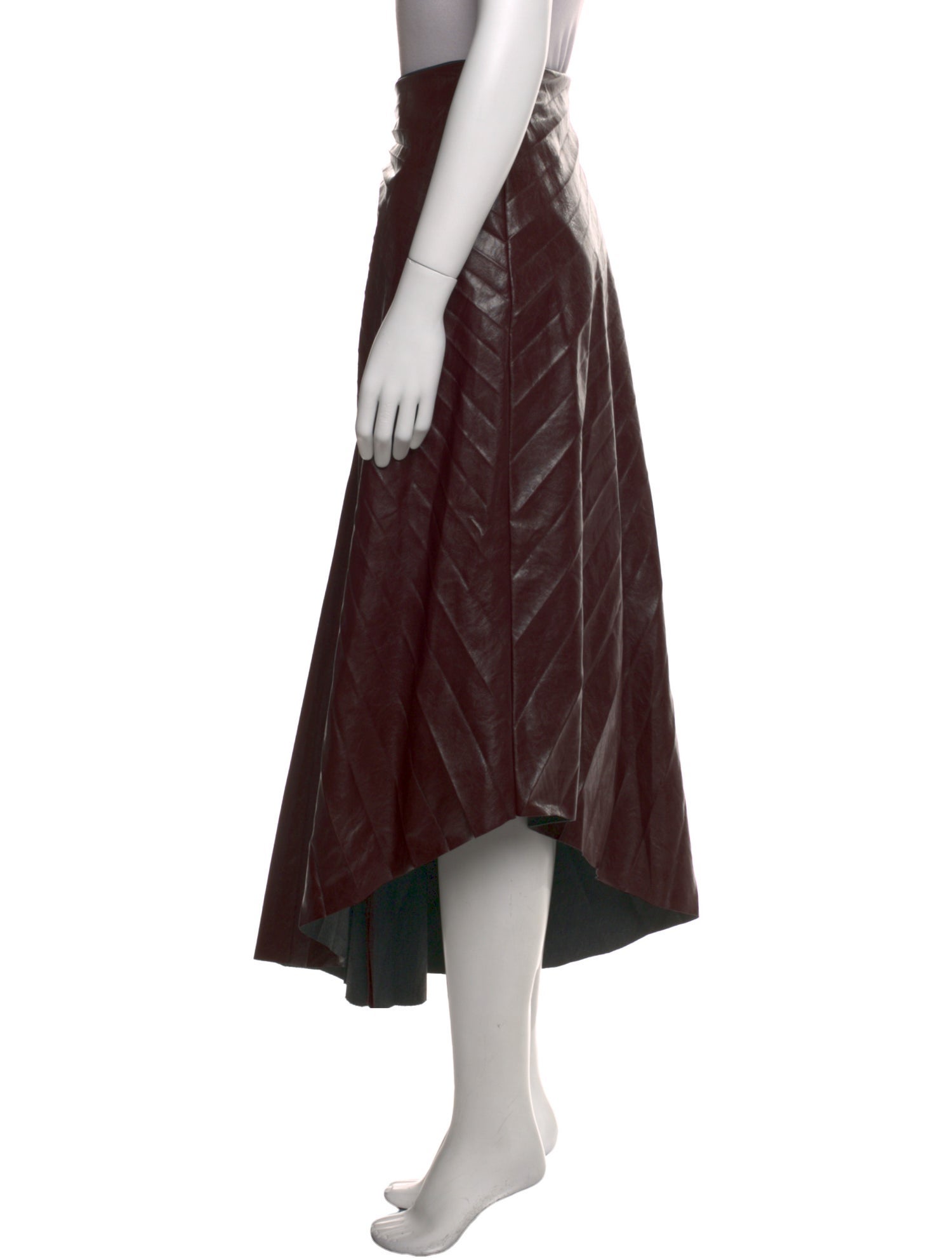 A.L.C. Faux Leather Midi Length Skirt