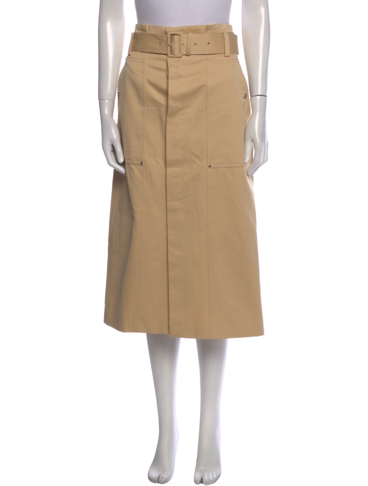 A.L.C. Pleated Accents Midi Length Skirt