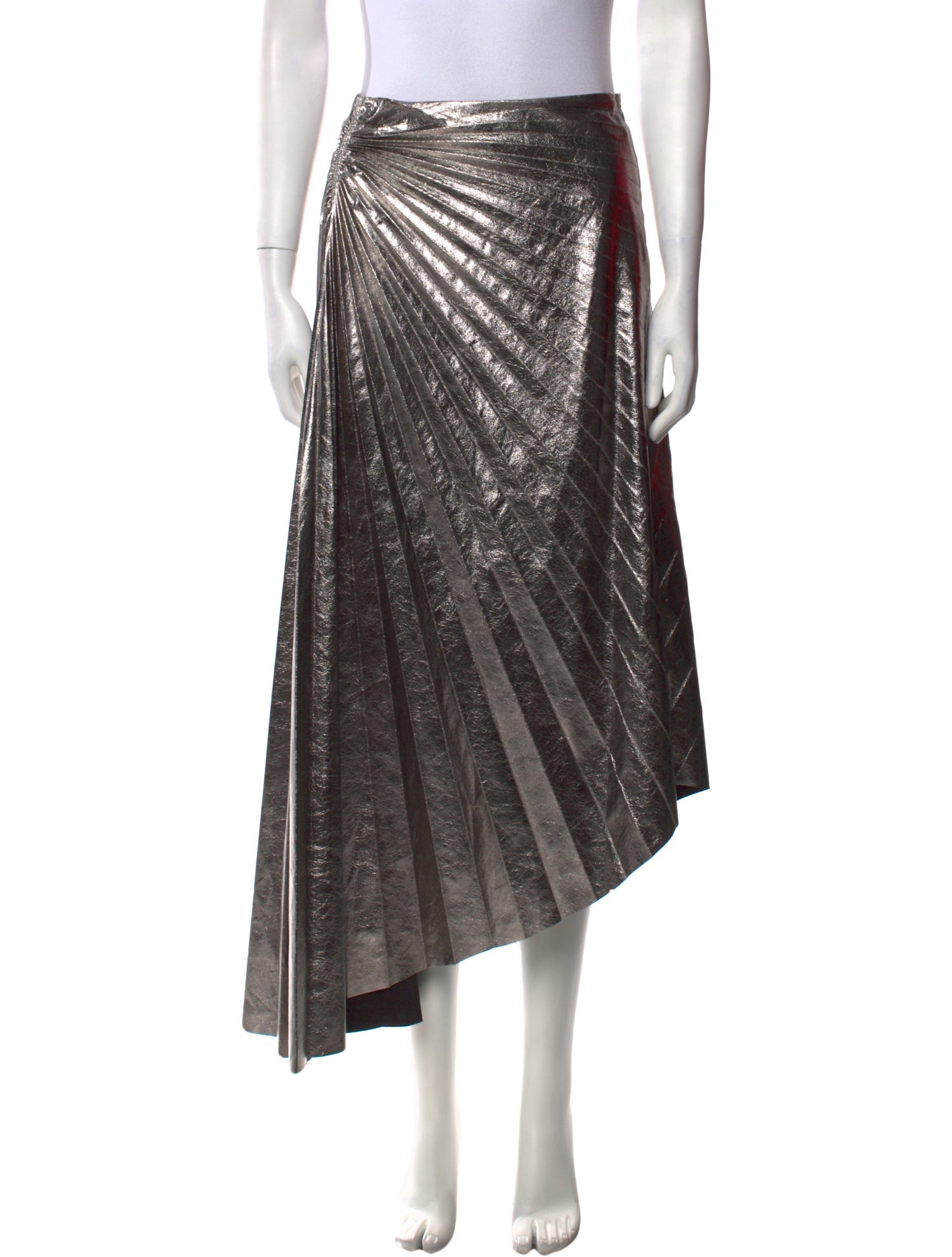 A.L.C. Pleated Accents Midi Length Skirt