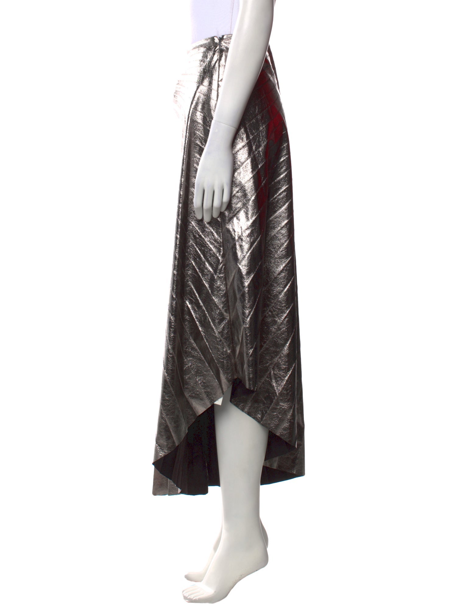 A.L.C. Pleated Accents Midi Length Skirt