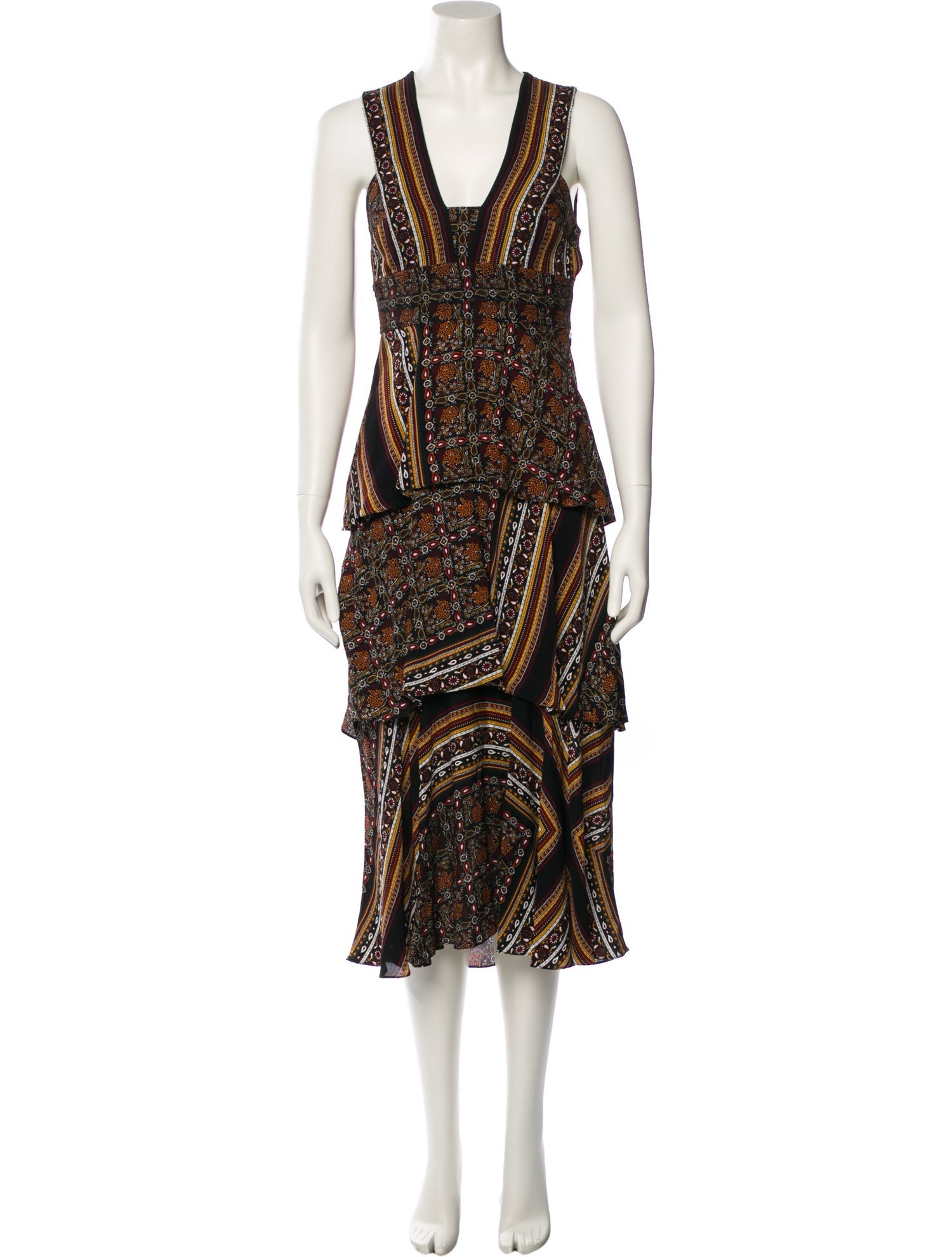 A.L.C. Silk Midi Length Dress