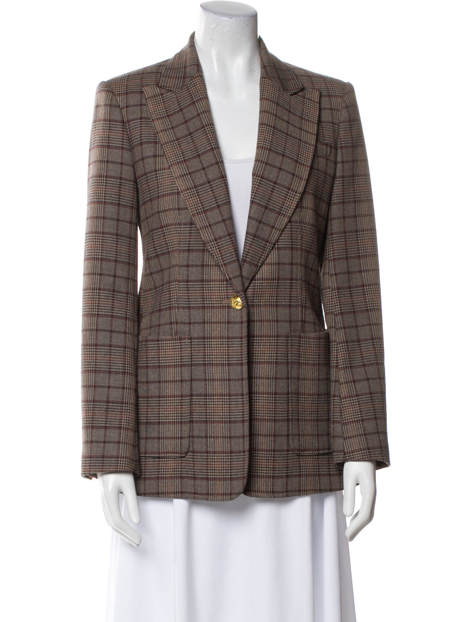 A.L.C. Plaid Print Blazer