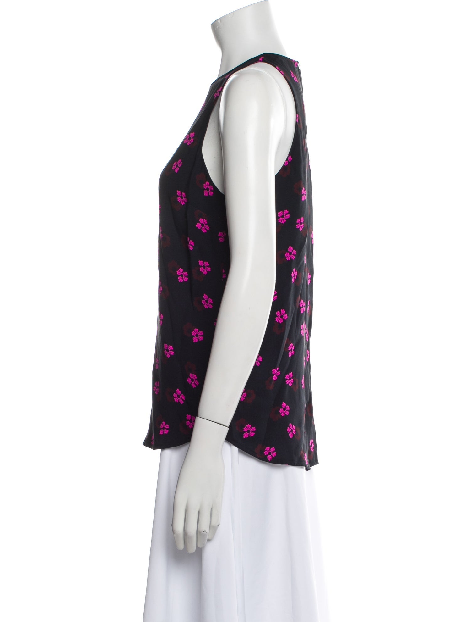 A.L.C. Silk Floral Print Top