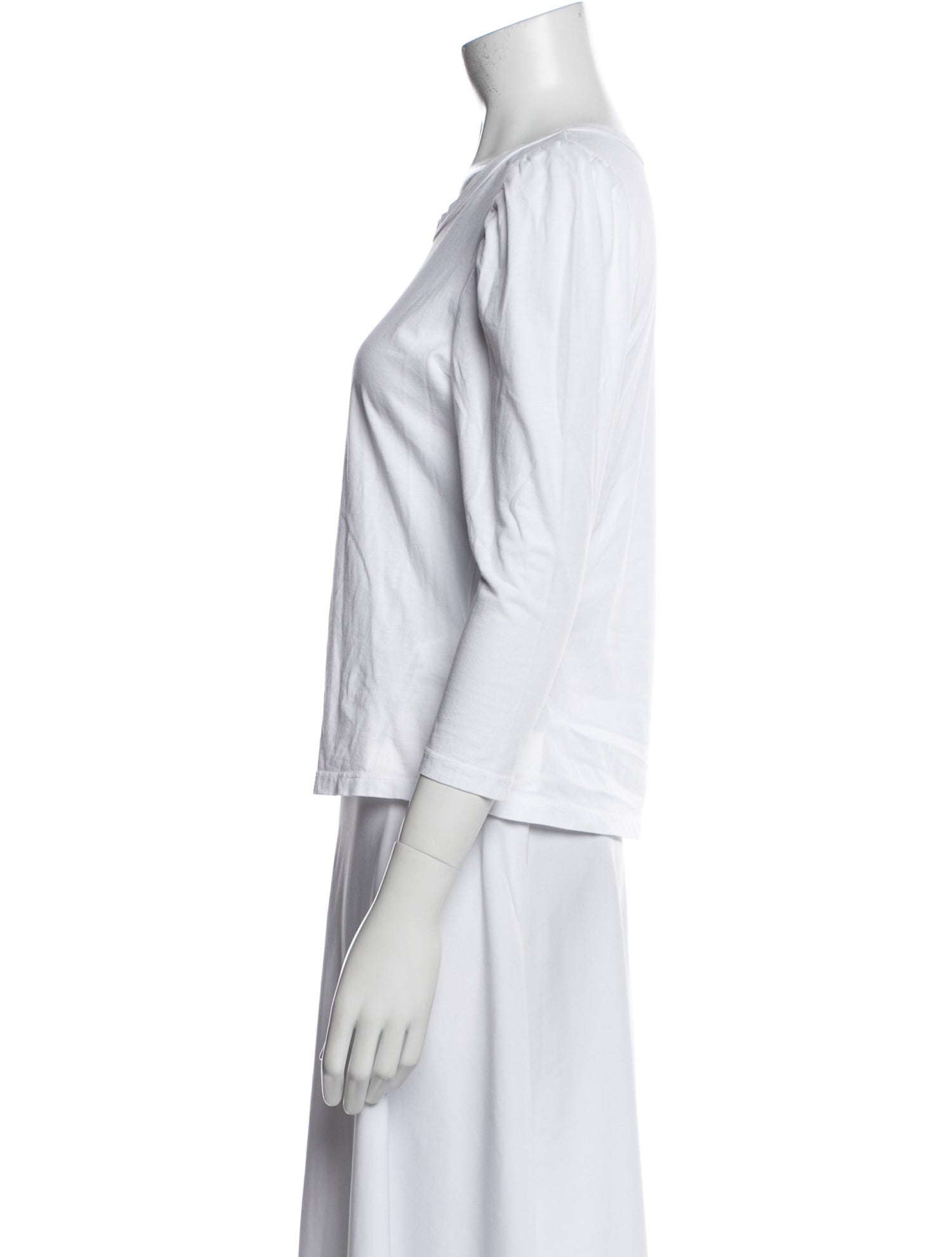 A.L.C. Scoop Neck Three-Quarter Sleeve Top