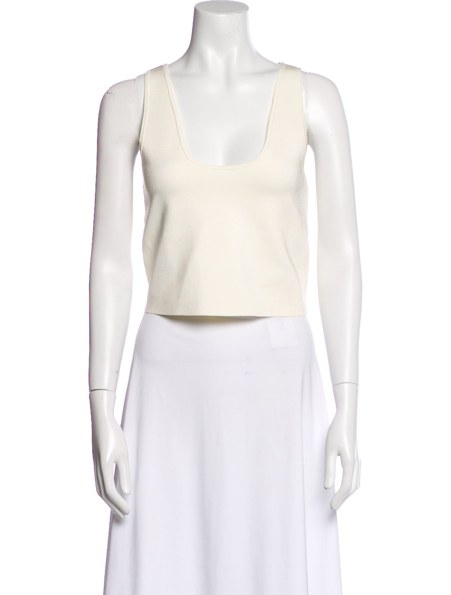 A.L.C. Scoop Neck Sleeveless Crop Top