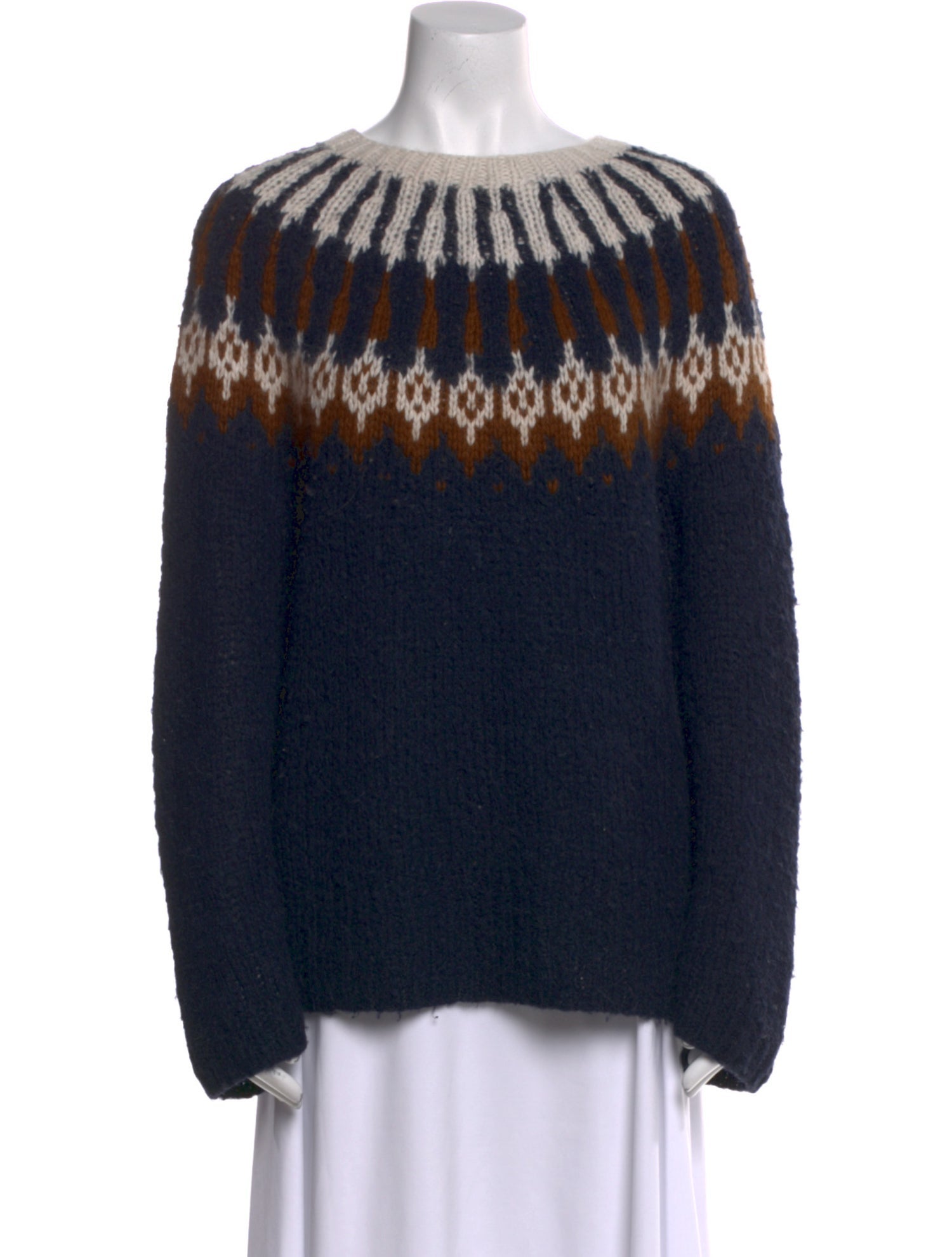 A.L.C. Printed Bateau Neckline Sweater