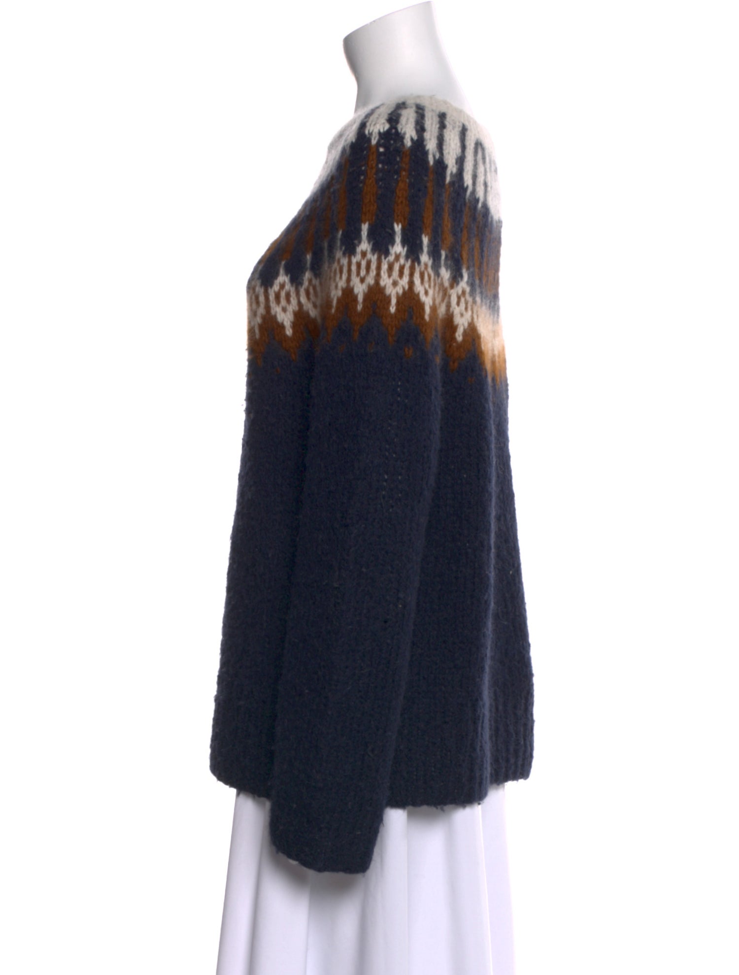 A.L.C. Printed Bateau Neckline Sweater