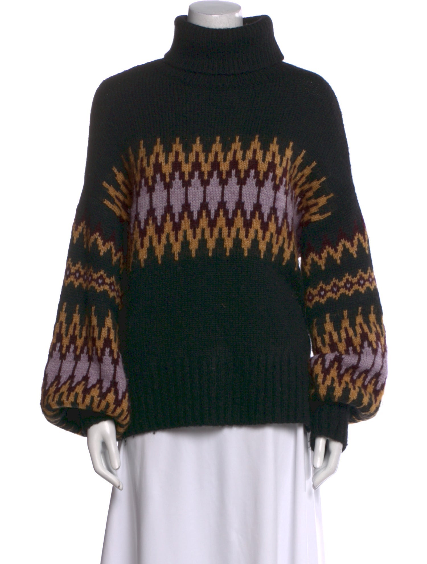 A.L.C. Printed Turtleneck Sweater