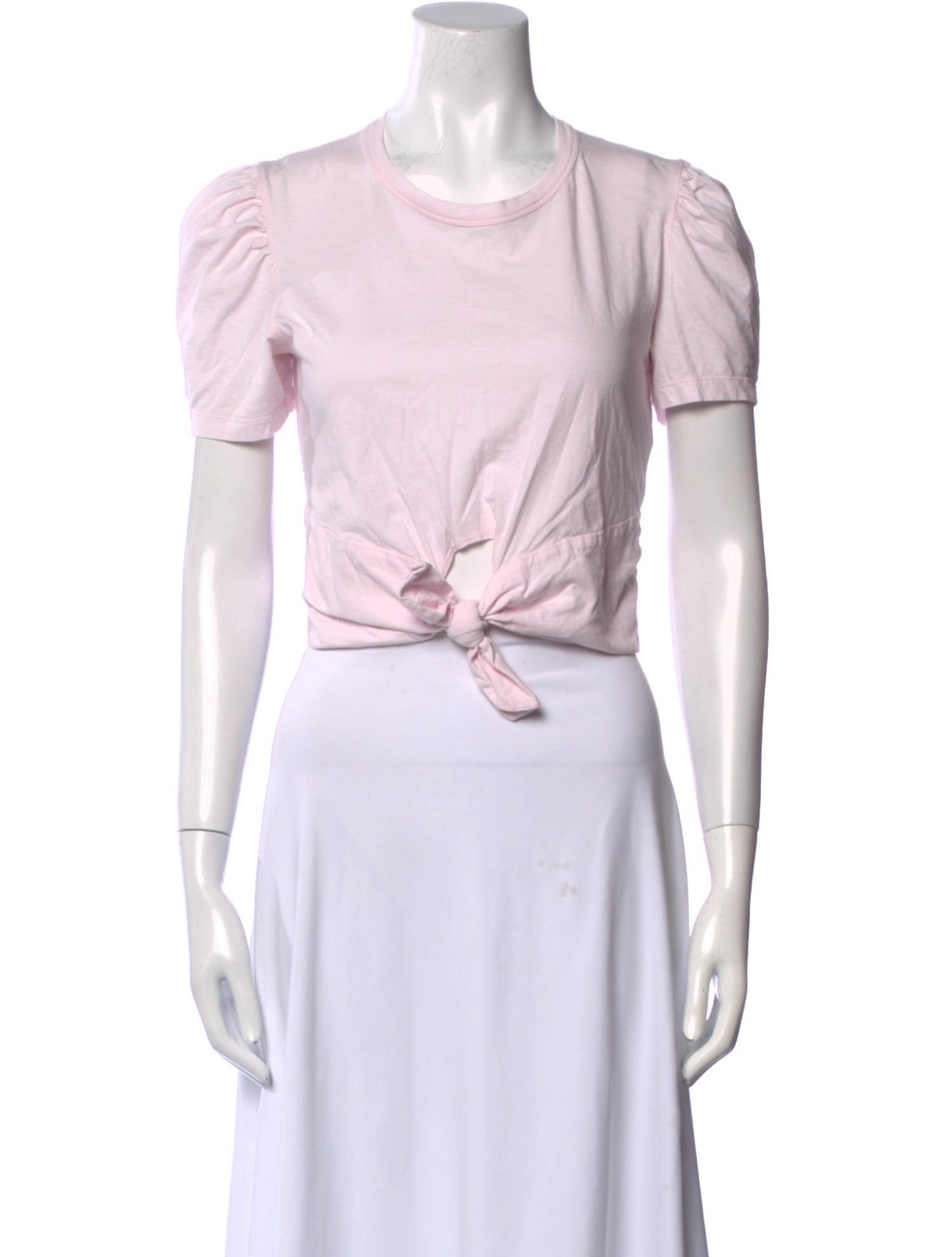 A.L.C. Crew Neck Short Sleeve Crop Top