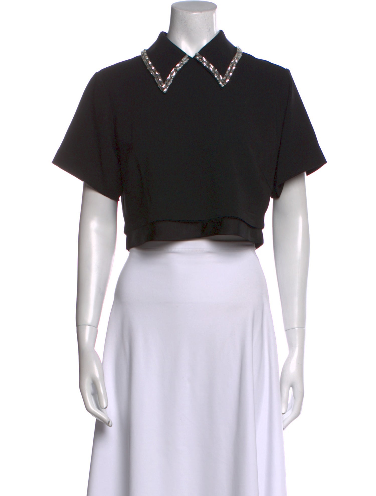 A.L.C. Short Sleeve Crop Top