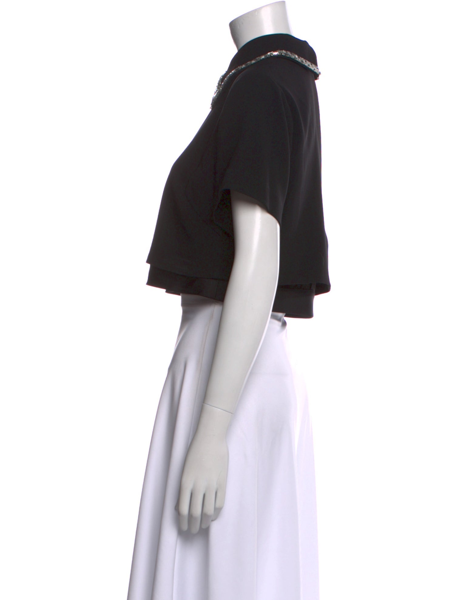 A.L.C. Short Sleeve Crop Top