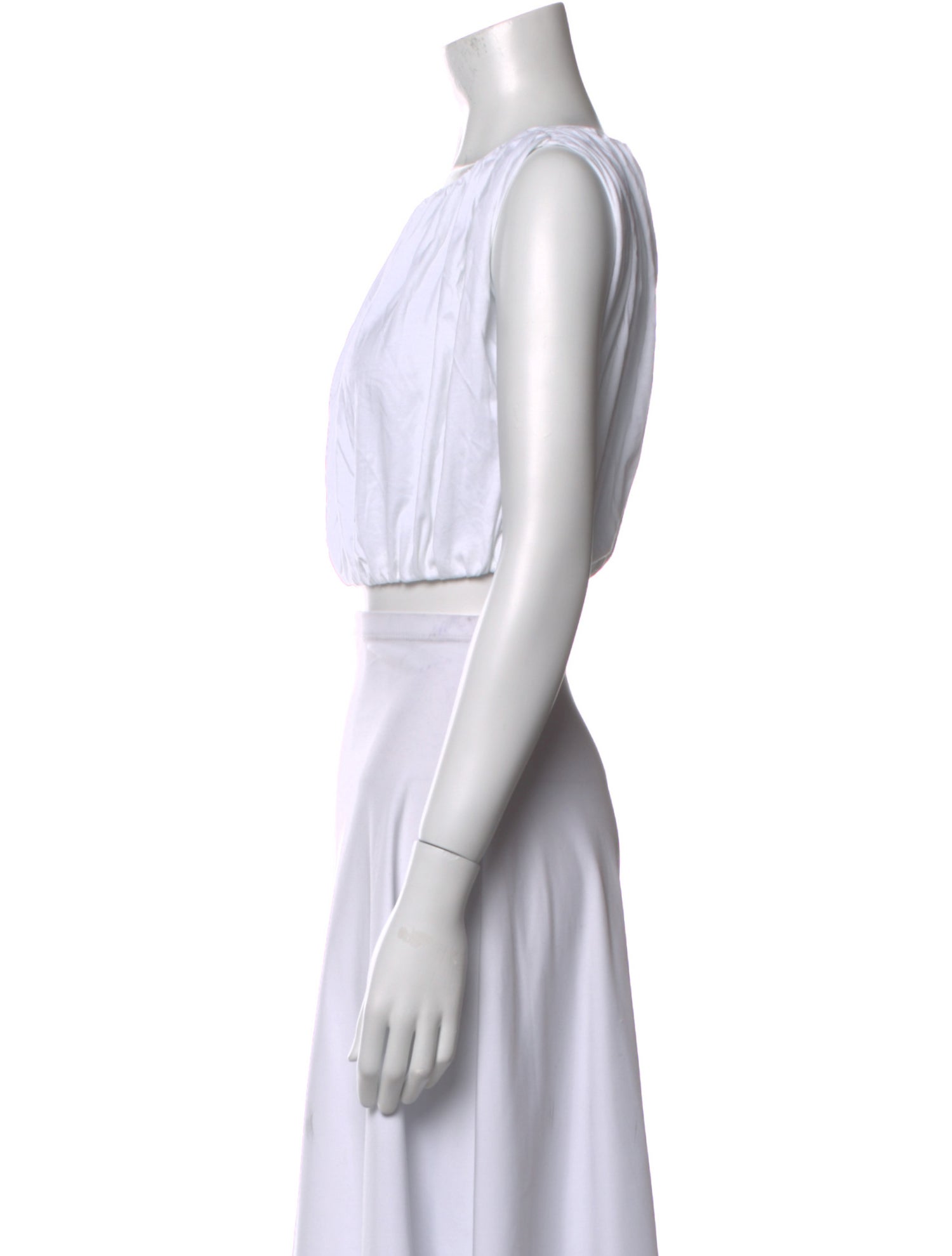 A.L.C. Striped Scoop Neck Crop Top