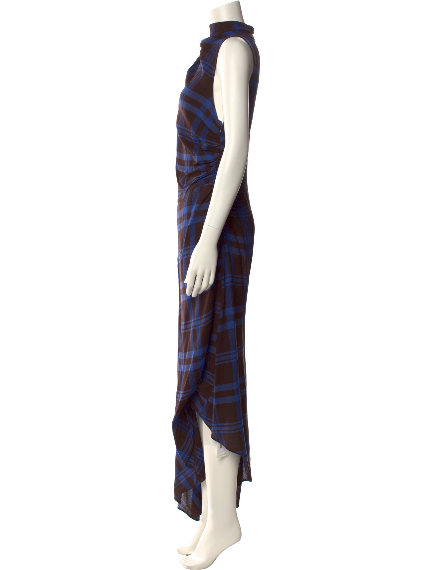 A.L.C. Plaid Print Long Dress