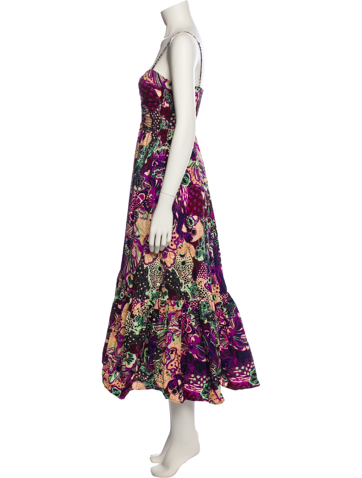 A.L.C. Floral Print Midi Length Dress