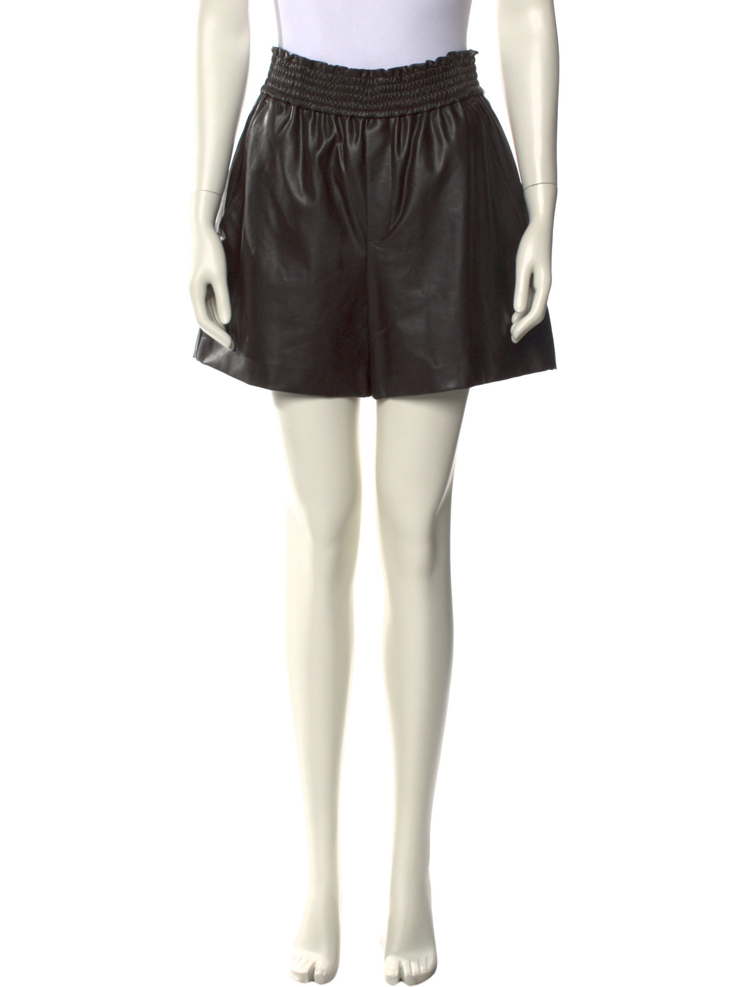 A.L.C. Faux Leather Mini Shorts