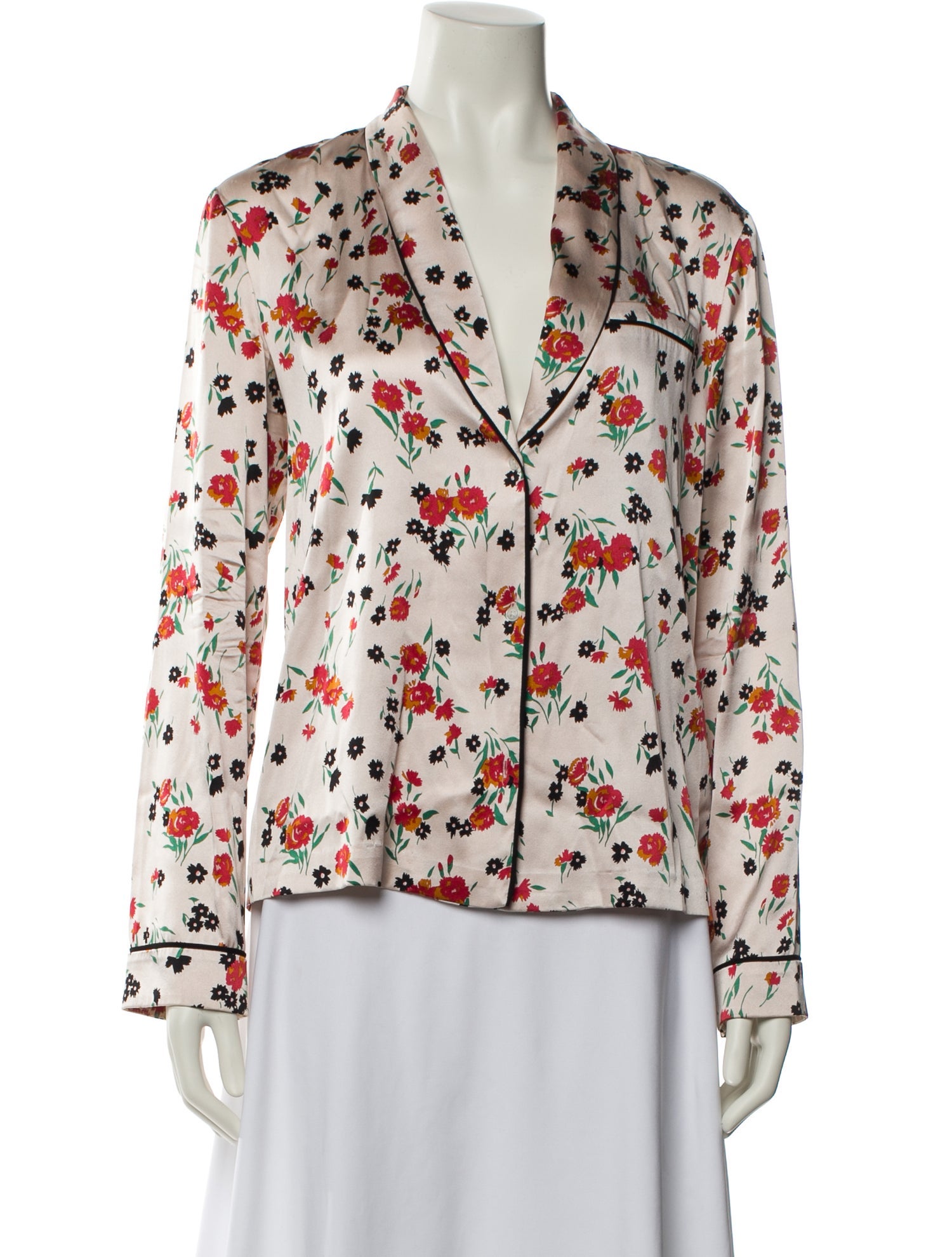 A.L.C. Silk Floral Print Pajamas